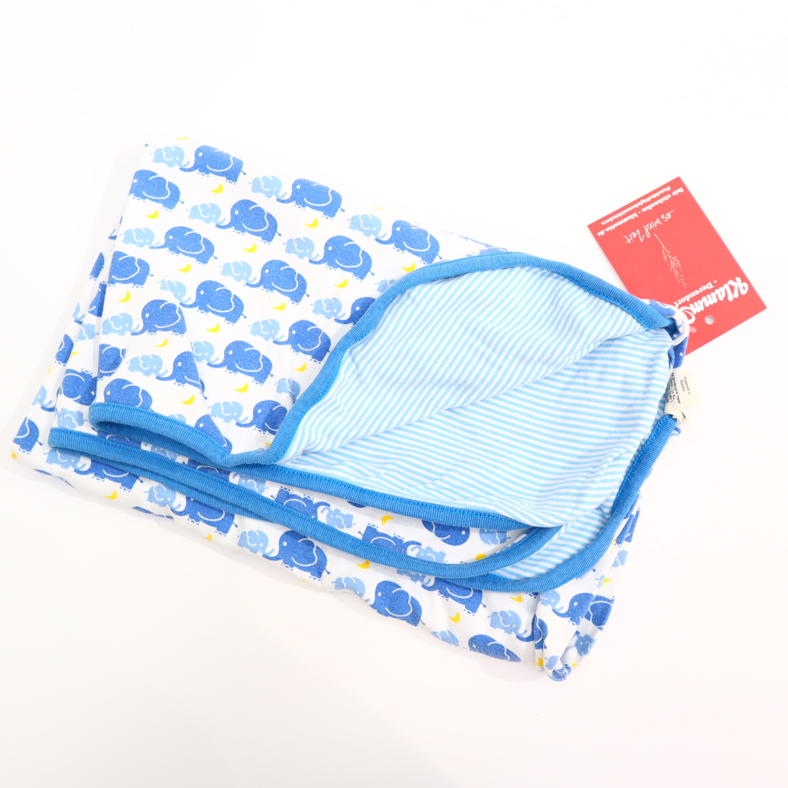Betten Babydecke Alana 80x80 cm Jersey/Interlock/Doublelayer blau/bunt/weiß