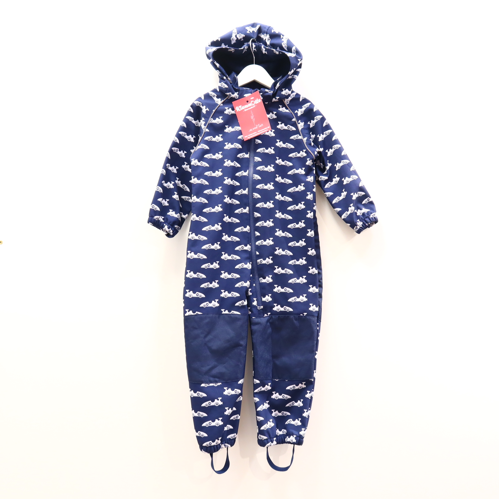 Jacke - TCM - 98/104 - blau - Alloverprint - Softshelljacke - abnehmb. Kapuze