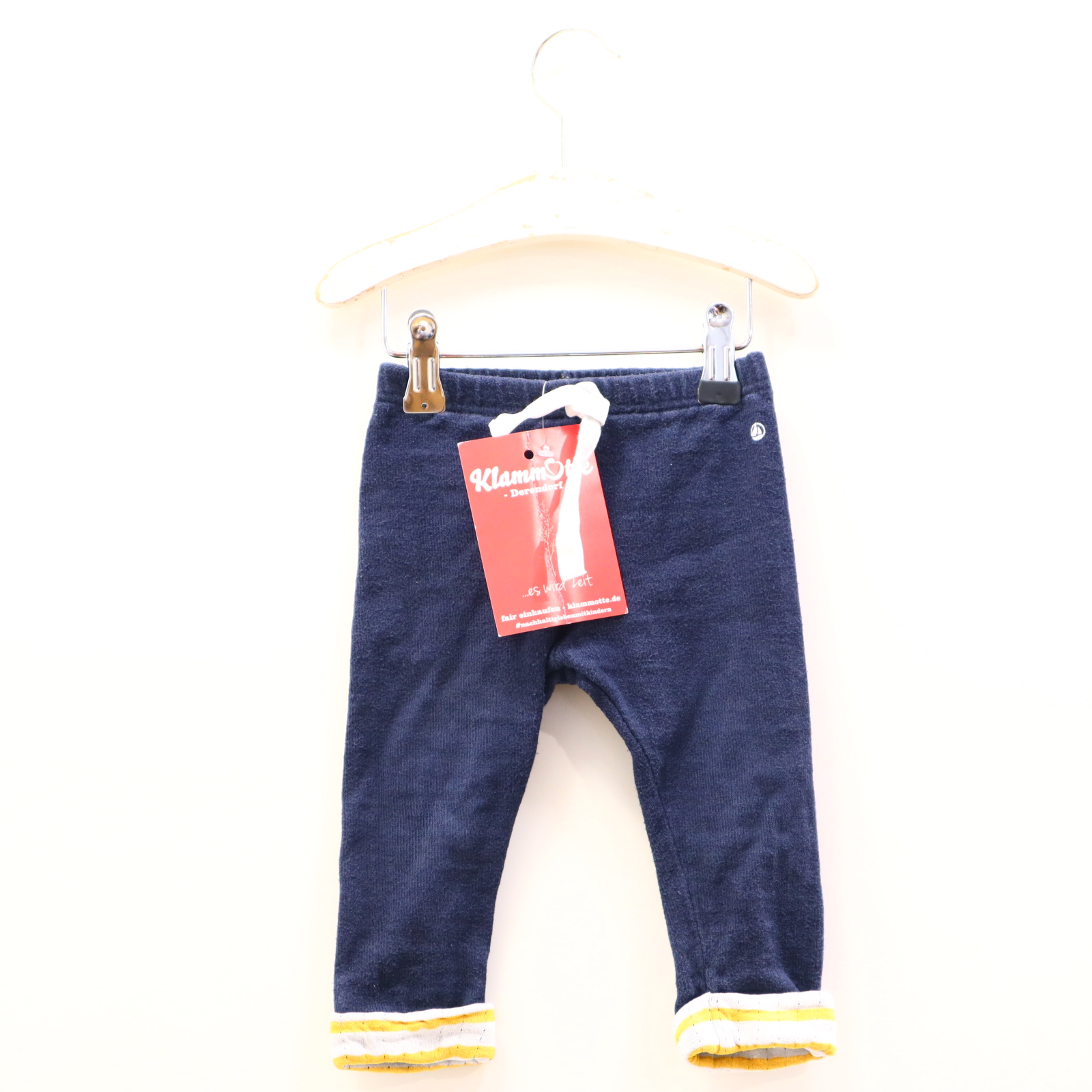 Hosen & Strampler PETIT BATEAU 74 blau Logo/Print Jogger Baumwolle Gummibandzug leicht blass