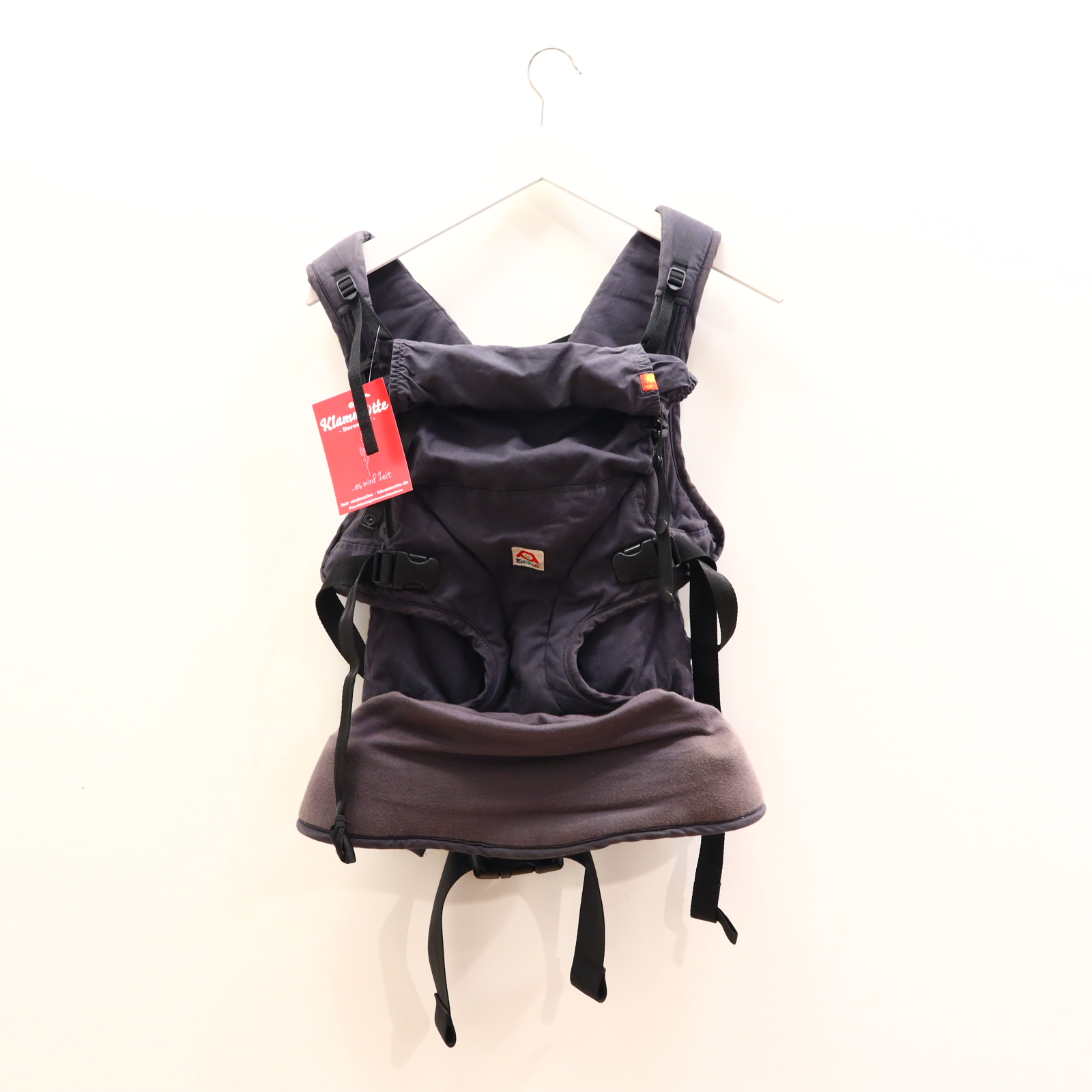 Tragehilfe Ruckeli Slim Full-Buckle anthrazit Bio-Baumwolle