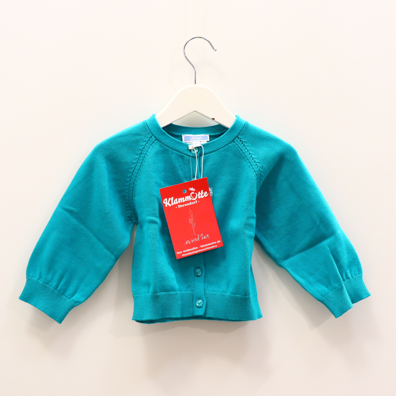 Oberteil jacadi 86 grün Strickjacke Baumwolle NEU!