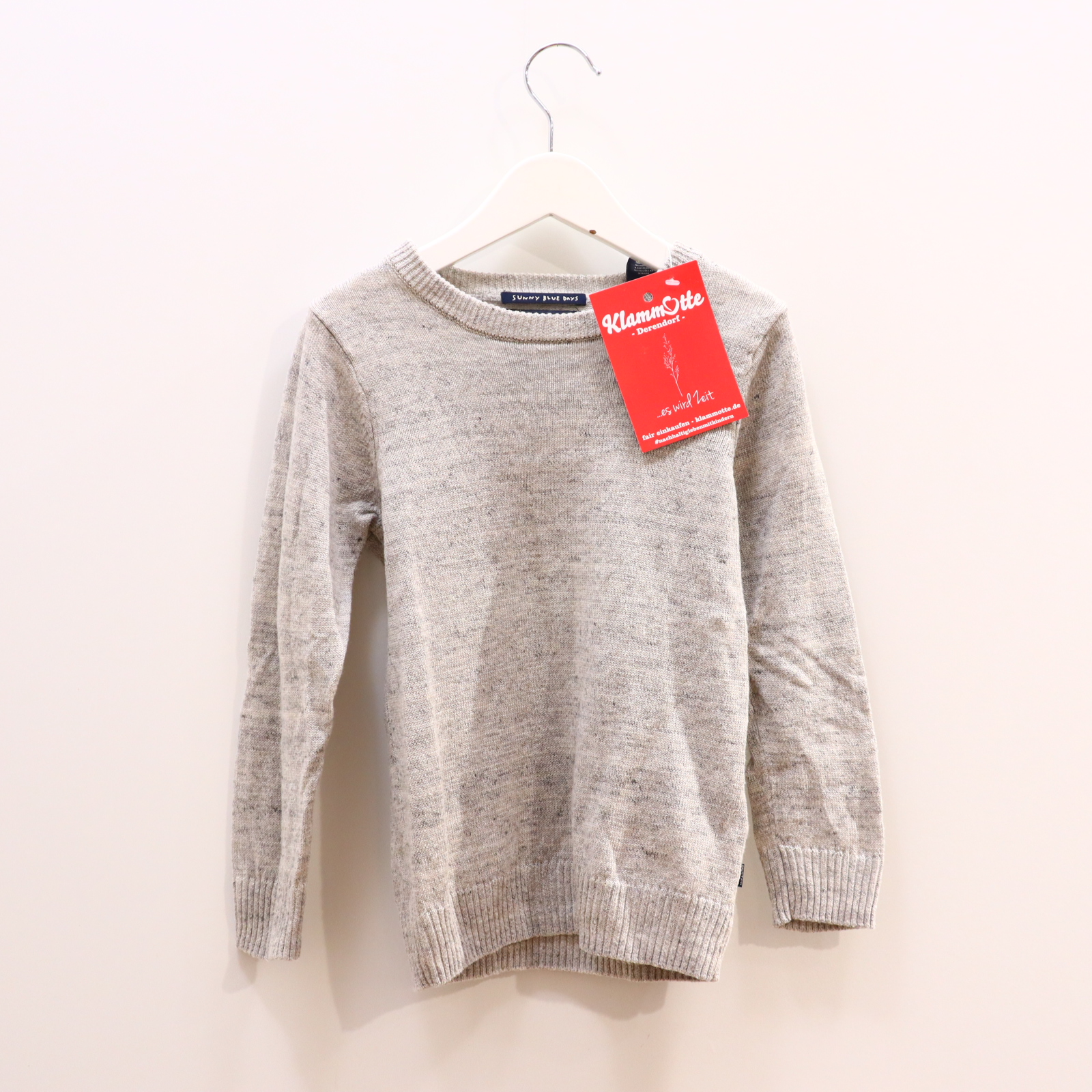 Oberteil SCOTCH & SODA Gr. 104 Strickpullover grau Baumwolle/Leinen melange