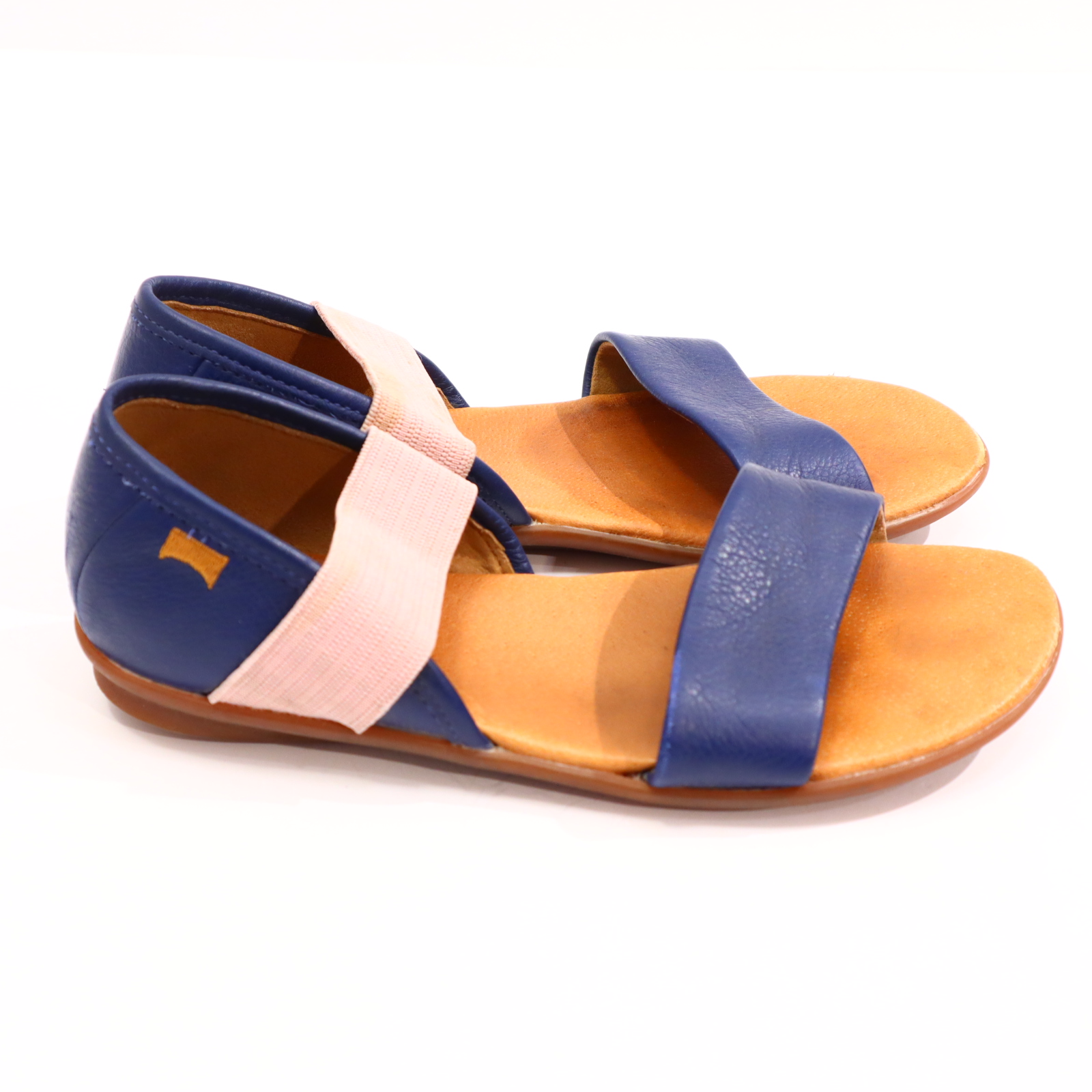 Sandalen CAMPER 34 blau/rosa Leder leichte gleichmäßige Ablaufspuren