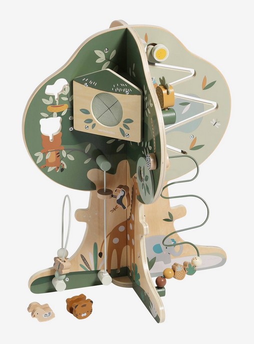 Babyspielzeug vertbaudet bunt Activity Baum Holz/Metall/Textil Jahreszeitenbaum