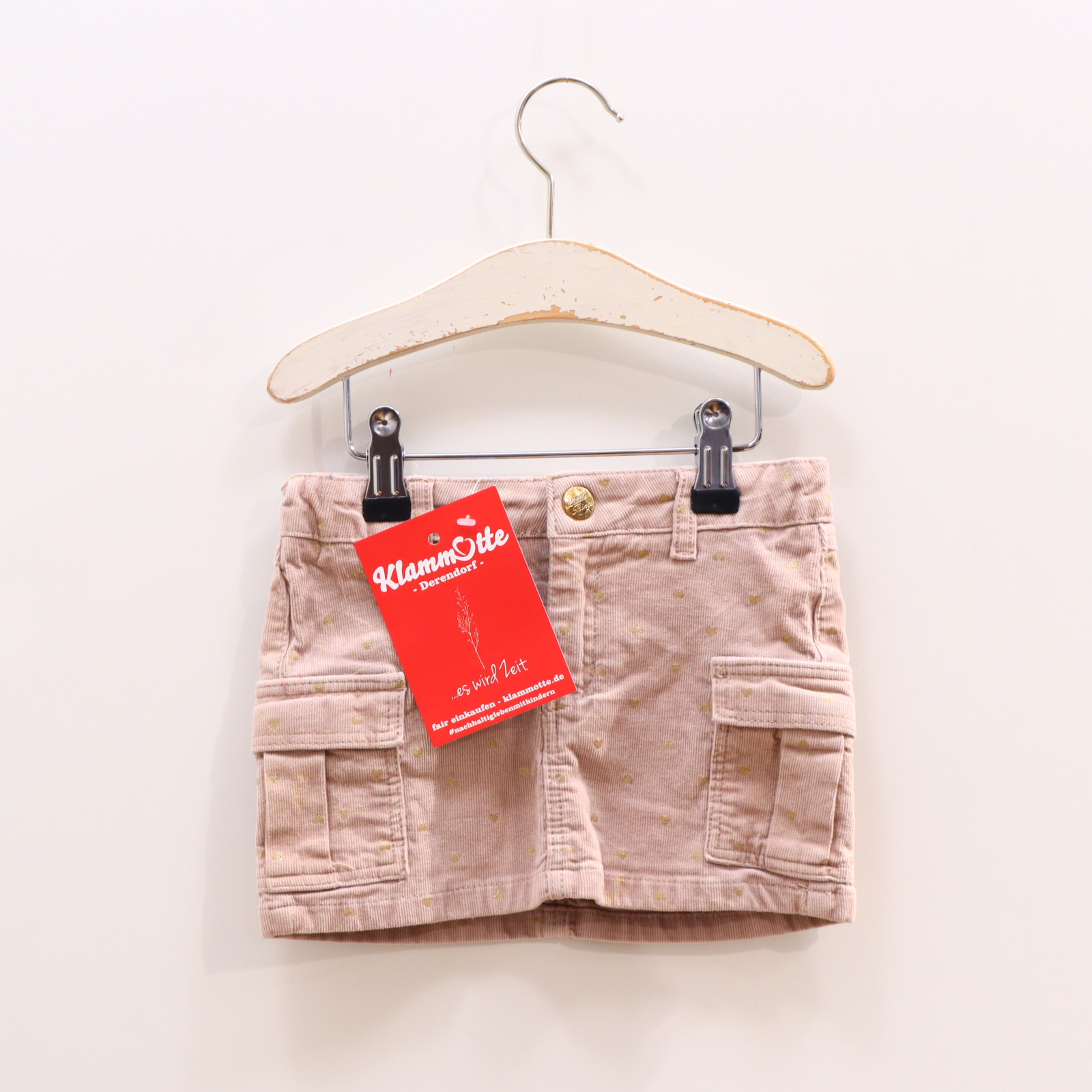 Kleider & Röcke H&M Cordrock 98 rosa Alloverprint Cord Druckknopf/verstellb. Bund/Reißverschluß