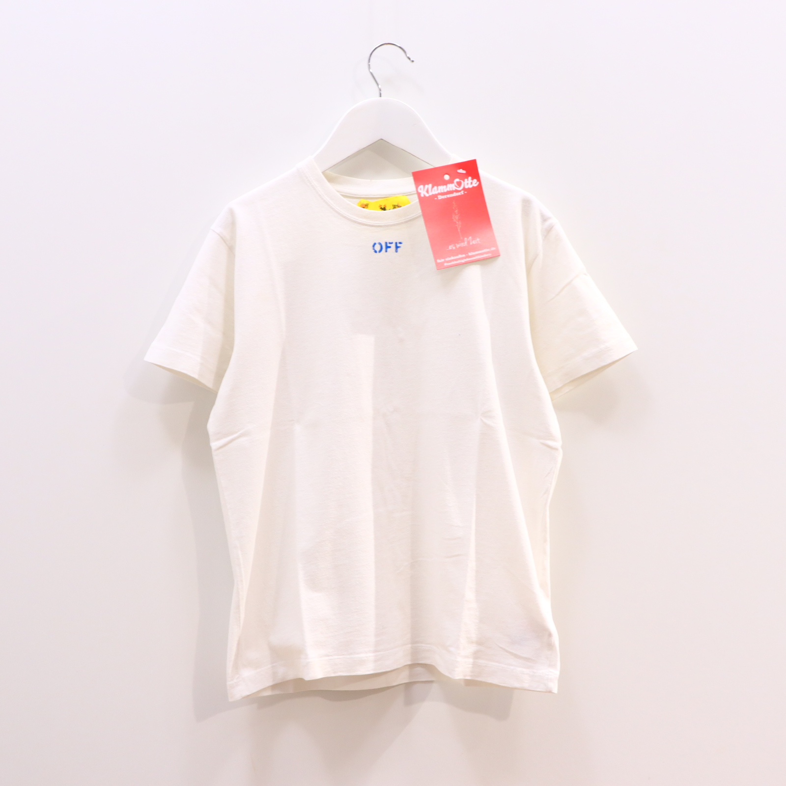 Oberteil OFF-WHITE  Gr. 164 kurzarm Shirt weiß Baumwolle Logo/Print