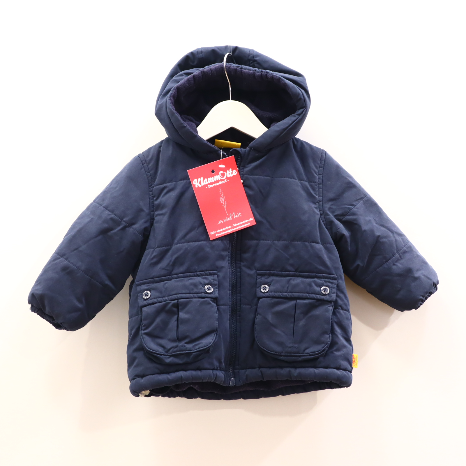 Jacken & Overalls Steiff Anorak 80 blau Fleecefutter Applikation/Logo Innenfutter fusselig