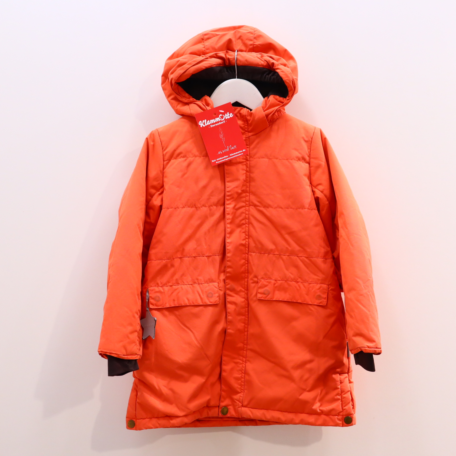 Jacke MINI A TURE Anorak/Parka/Steppjacke 122 apricot Herbst/Winter THERMOLITE abnehmb. Kapuze/Flauschfutter/Magnetverschluß-Patten