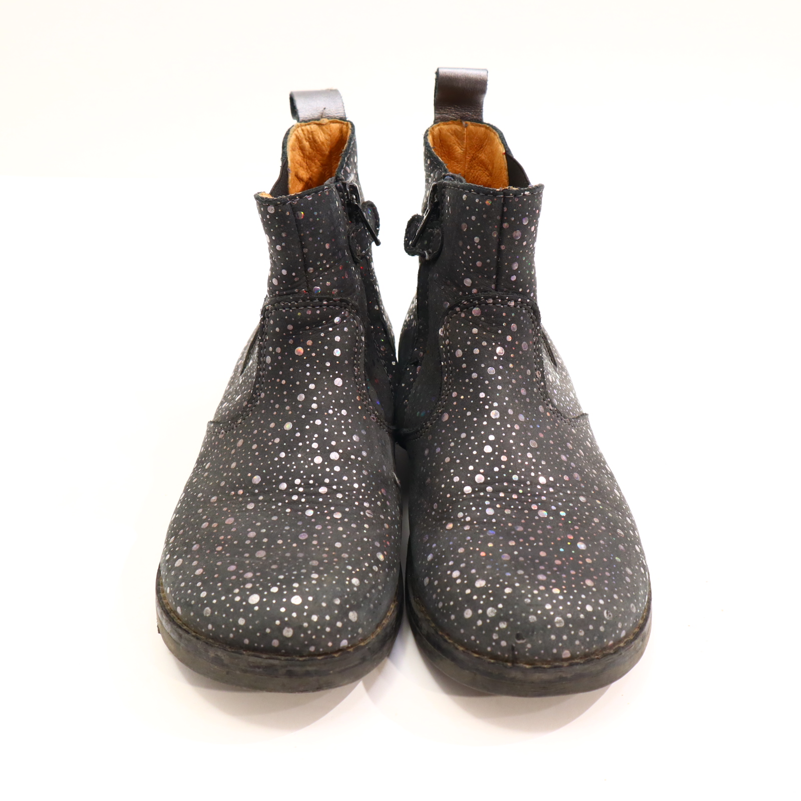 Halbschuhe froddo Chelseaboots 34 bunt/metallic/anthrazit Leder leichte gleichmäßige Ablaufspuren
