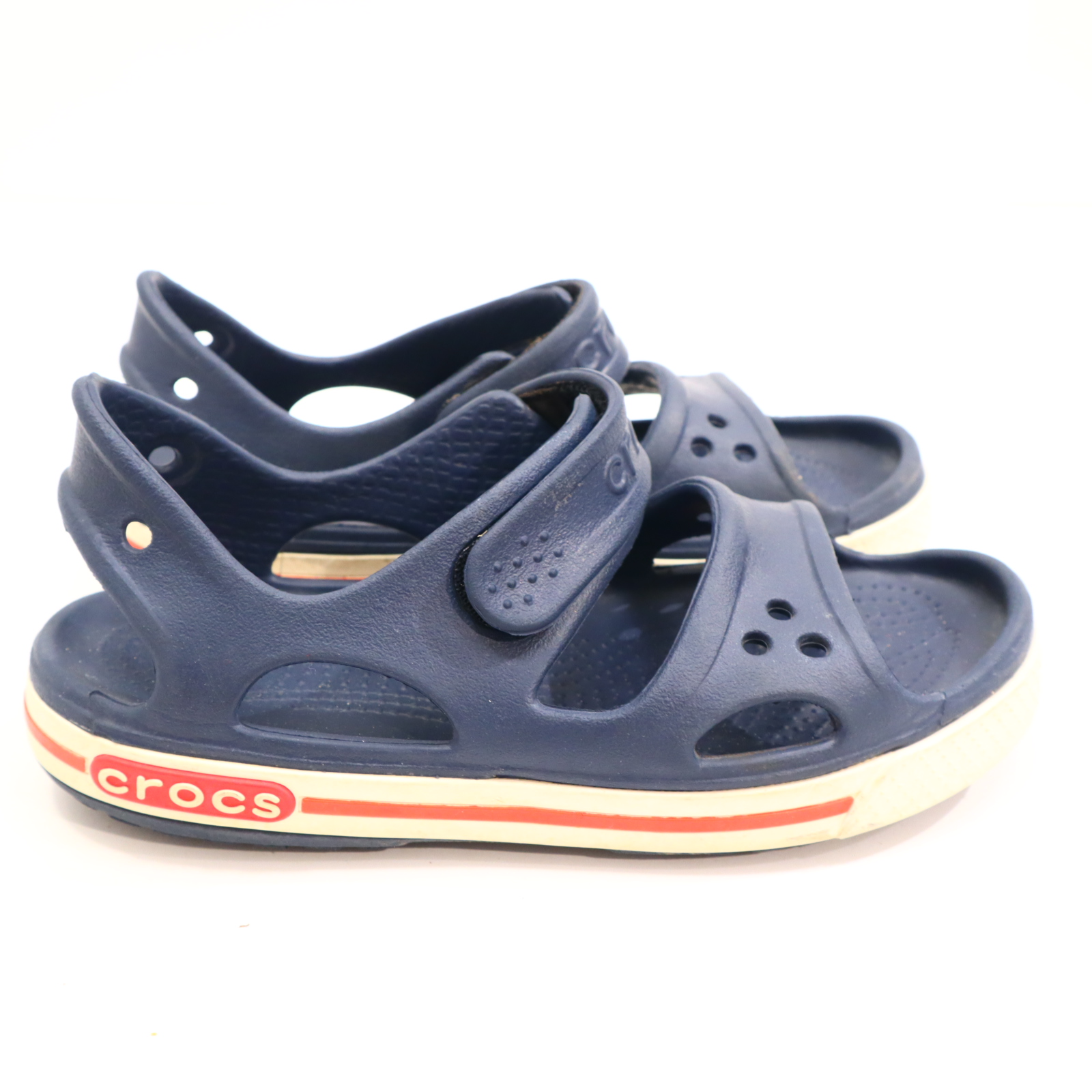 Sandalen CROCS 33/34 blau leichte gleichmäßige Ablaufspuren