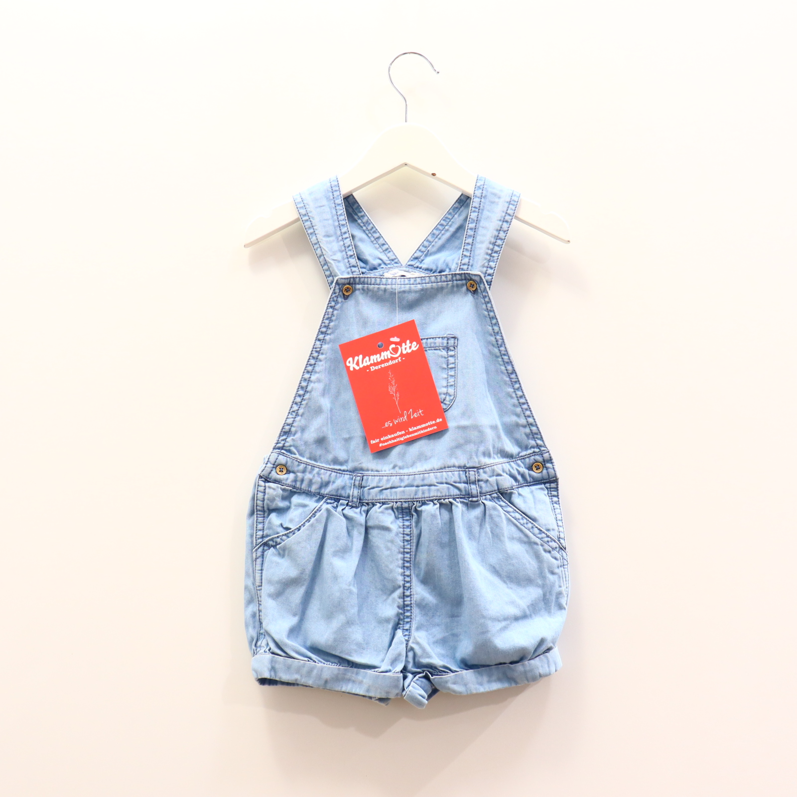 Hose bout´chou Latz/Short 98 beige Baumwolle/Chambray