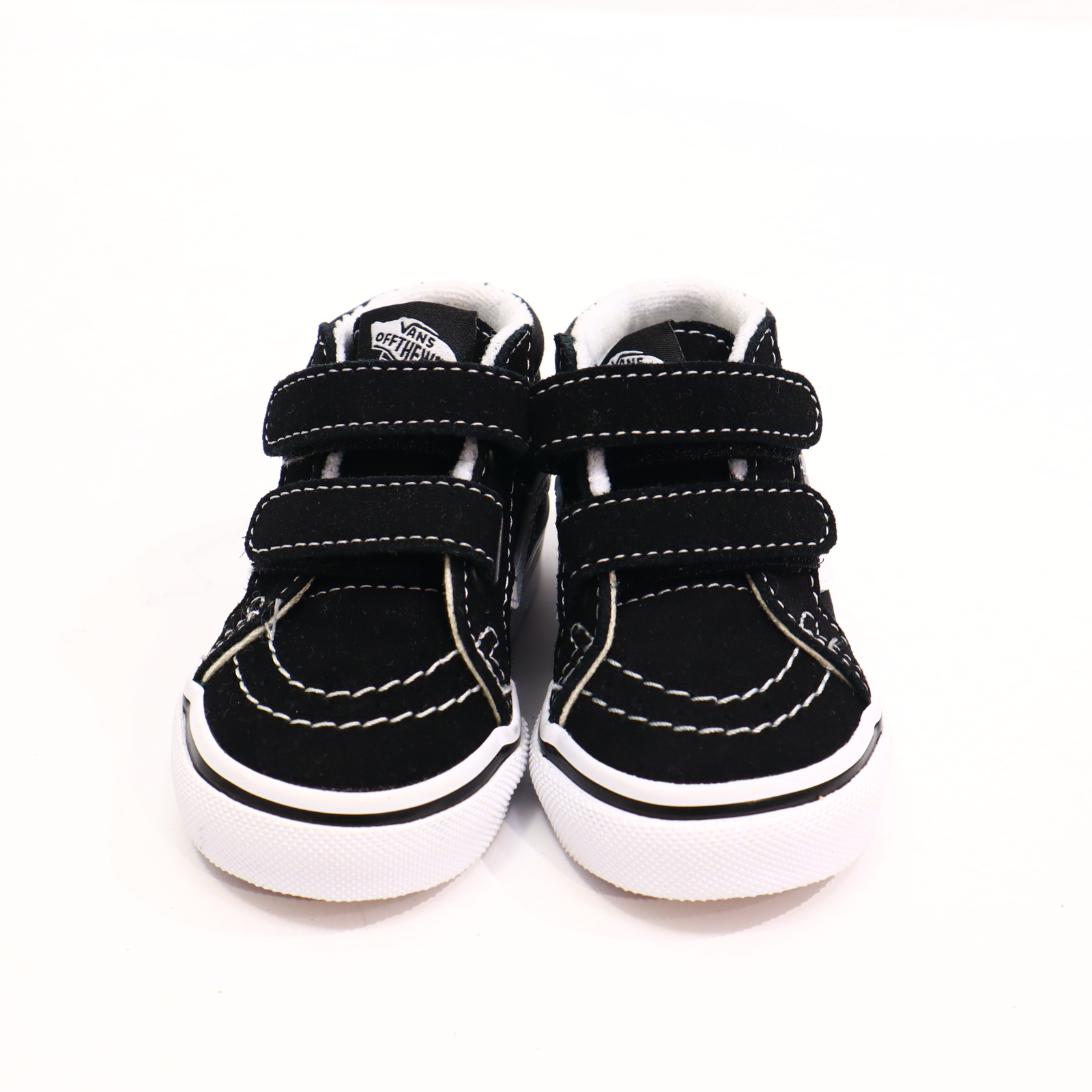Babyschuhe/Stoffschuhe VANS 19 schwarz/weiß Canvas/Leder mit Karton! neuwertig! Sneaker