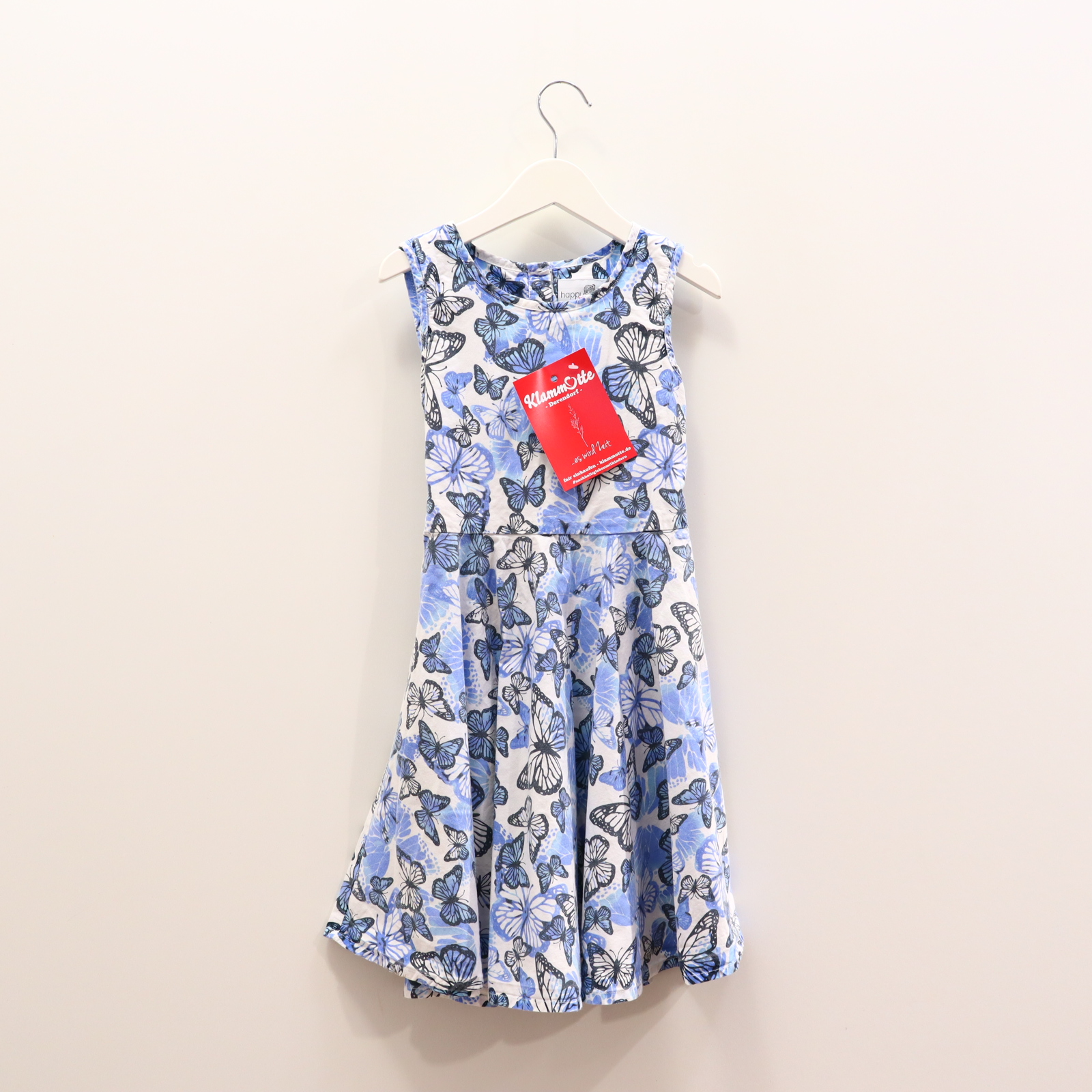 Kleider & Röcke Eisend/happy girls Baumwollkleid 116 blau/weiß Alloverprint Baumwolle/Elastan Knopfleiste
