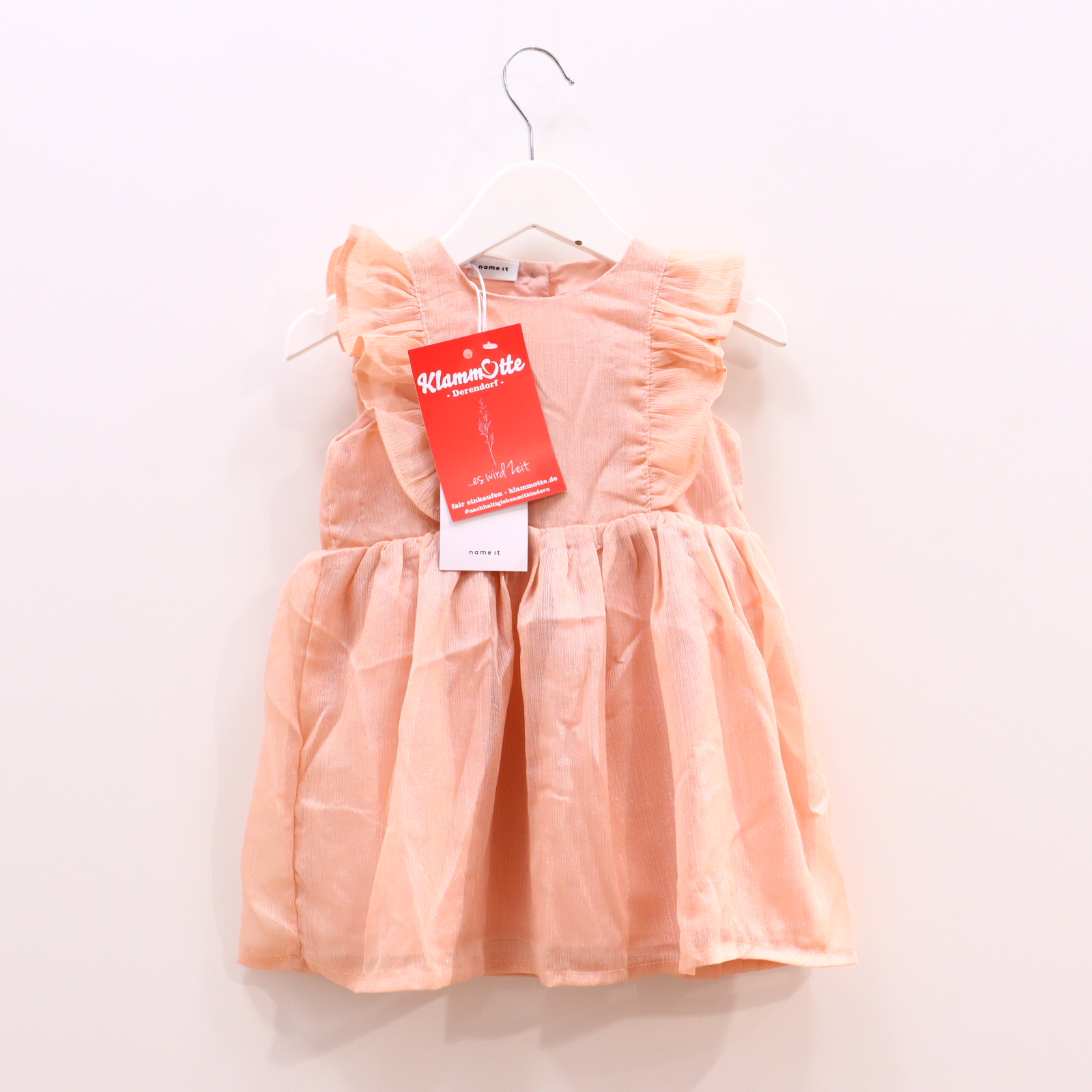 Kleider & Röcke name it 80 rosa Chiffonkleid Polyester NEU!