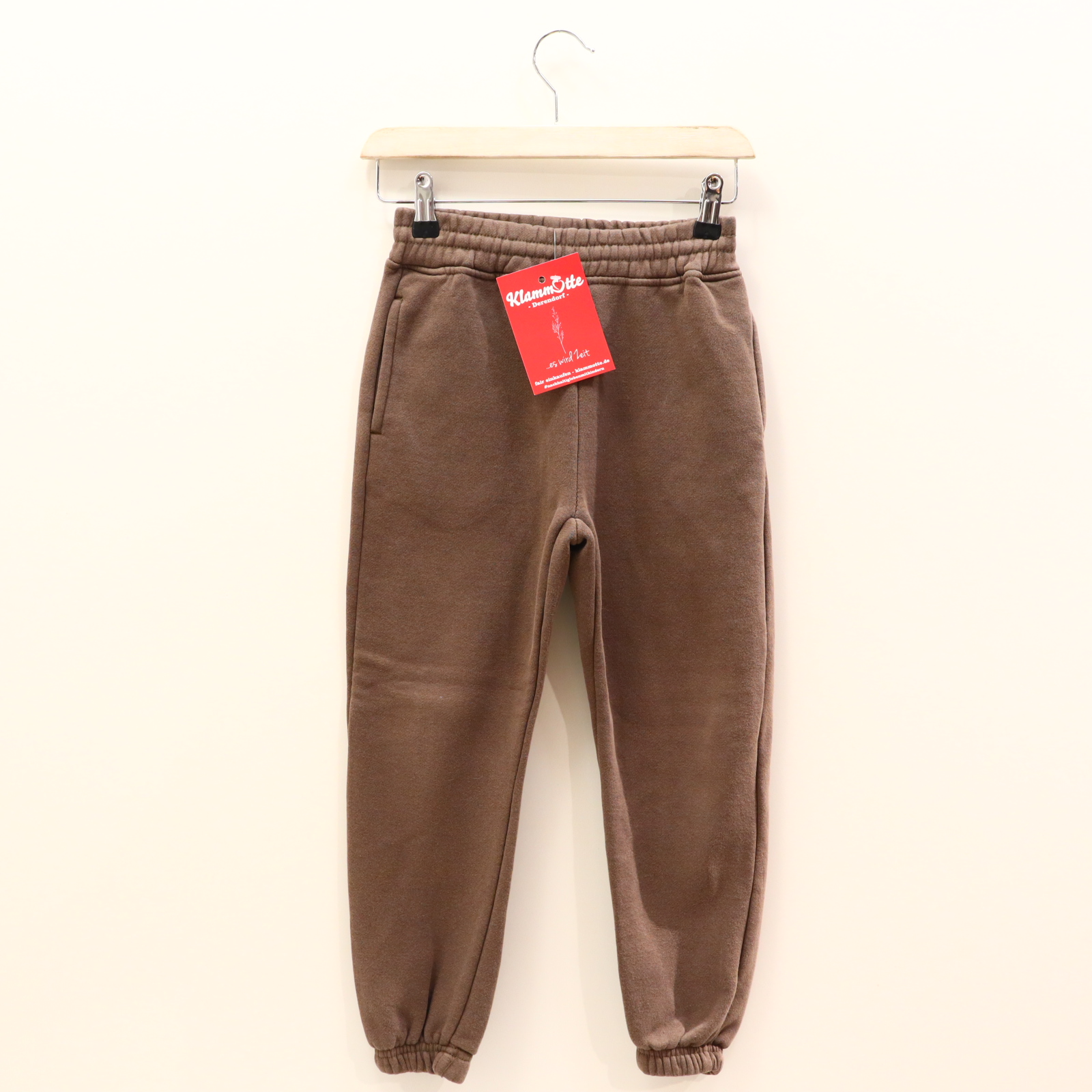 Hose ZARA 134 Jogger kakao Gummibandzug/Kordelzug Baumwolle/Polyester/Sweat