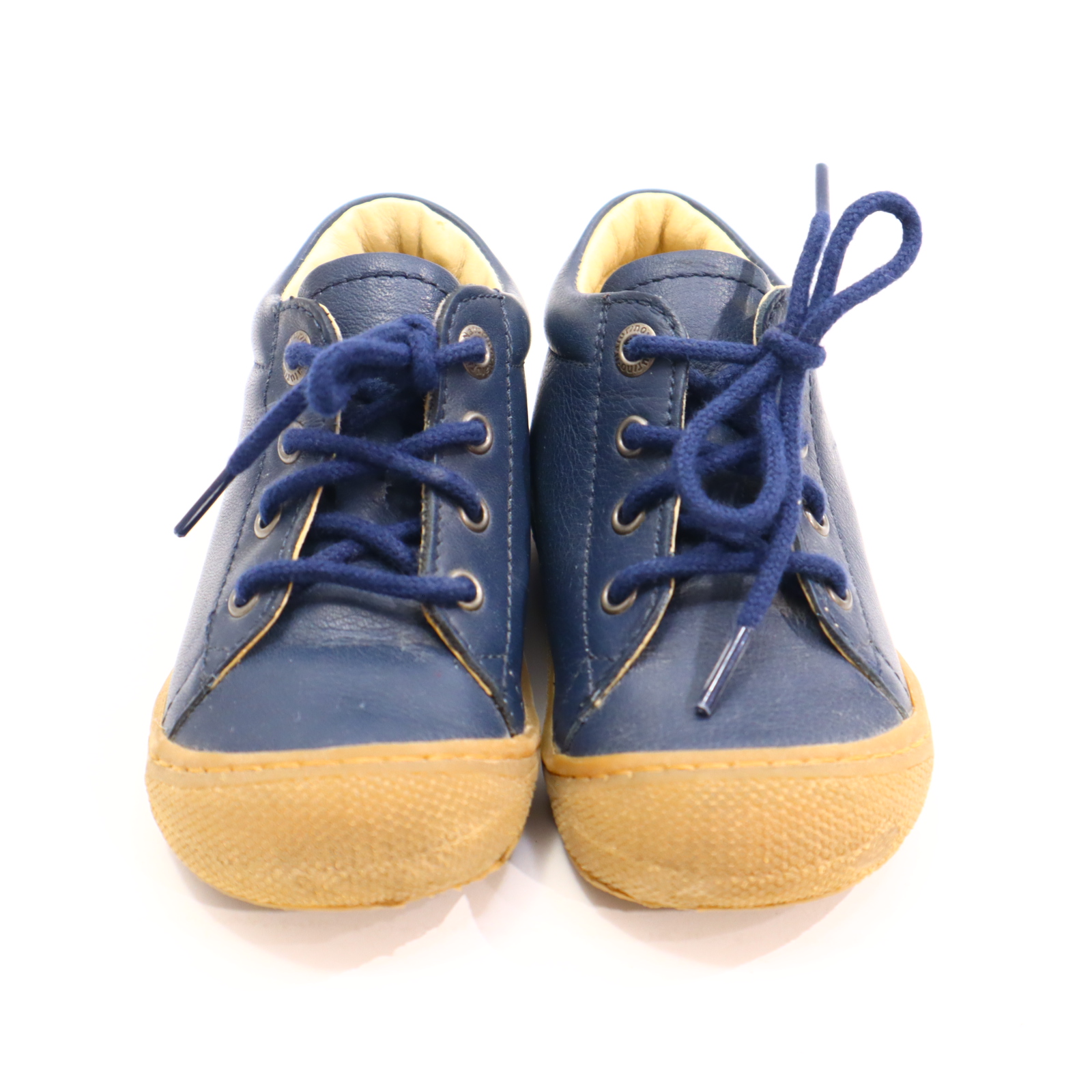 Halbschuhe Naturino Lauflernschuh 22 blau Leder leichte gleichmäßige Ablaufspuren