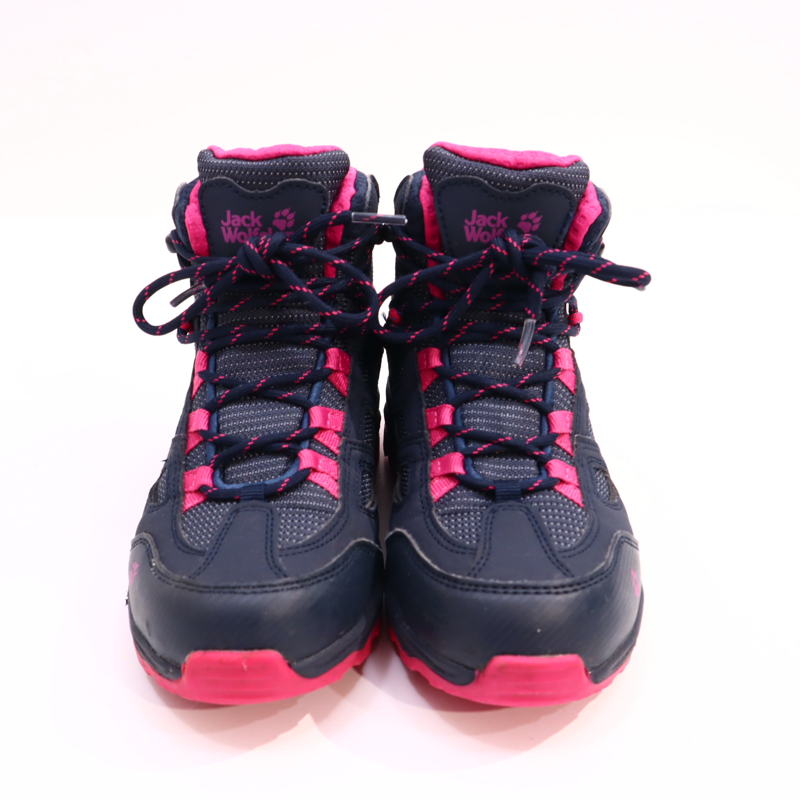 Halbschuhe Jack Wolfskin Trekking/Wanderschuh 32 blau/pink TEXAPORE leichte gleichmäßige Ablaufspuren
