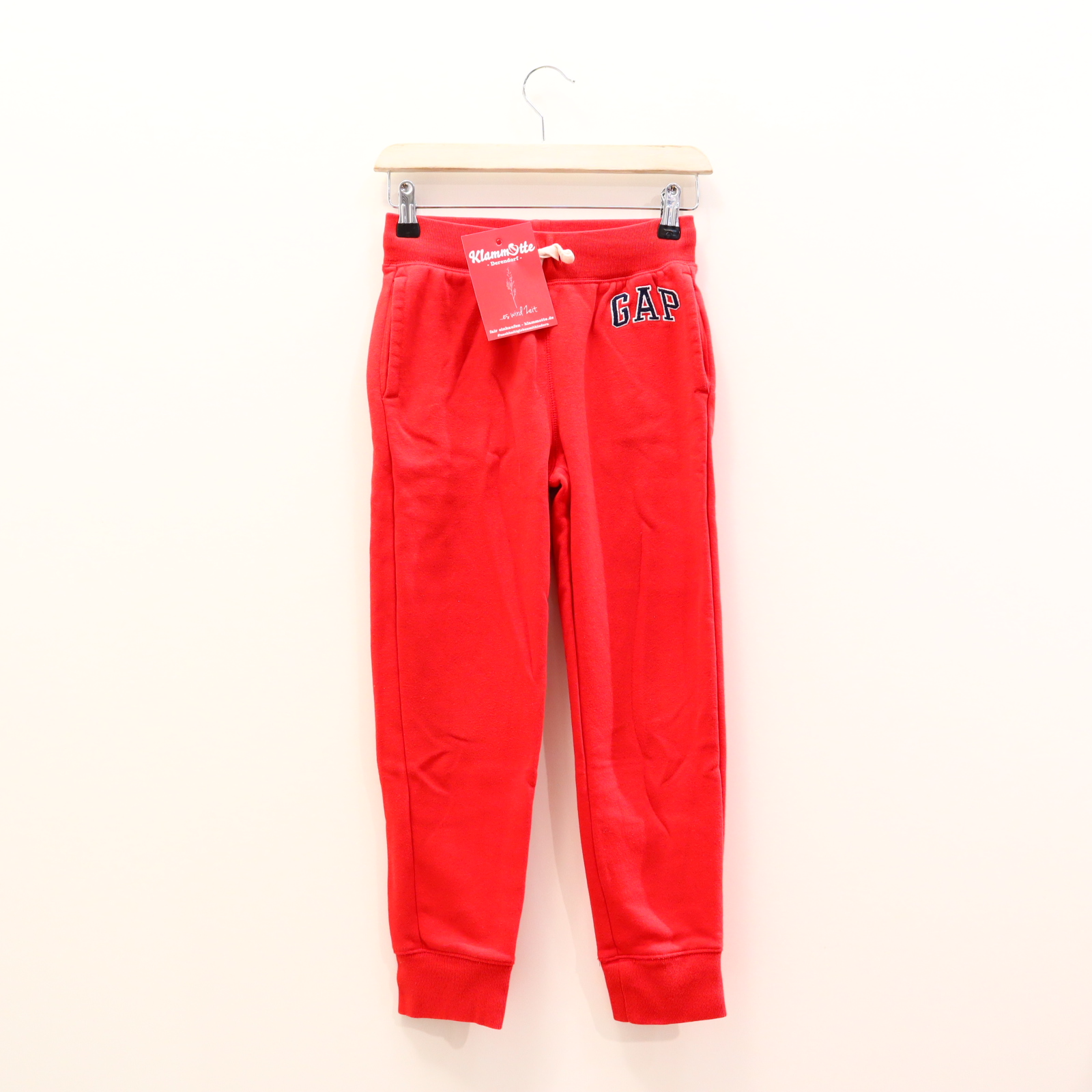 Hose GAP 128 Cargo/Jogger rot Logo/Stickerei Gummibandzug Baumwolle/Polyester/Sweat