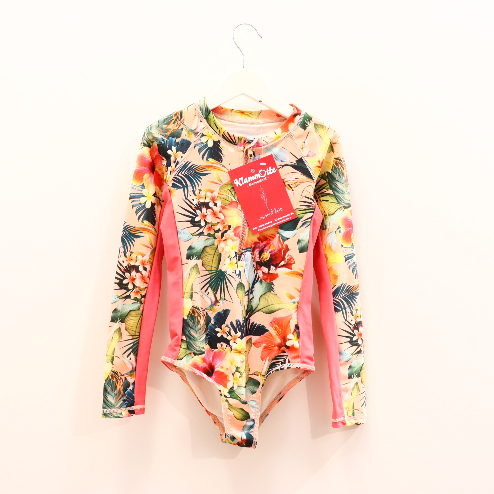 Bademode Molo Badeanzug 122 apricot/bunt Alloverprint/Blumen Elasthan/recycleter Polyester