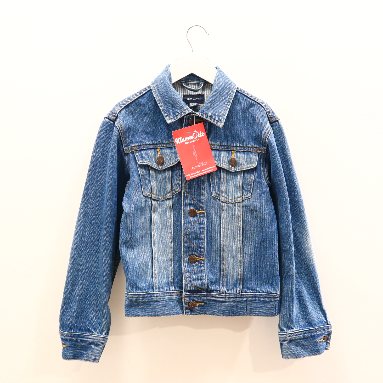 Jacke H&M Jeansjacke 140 blau Denim