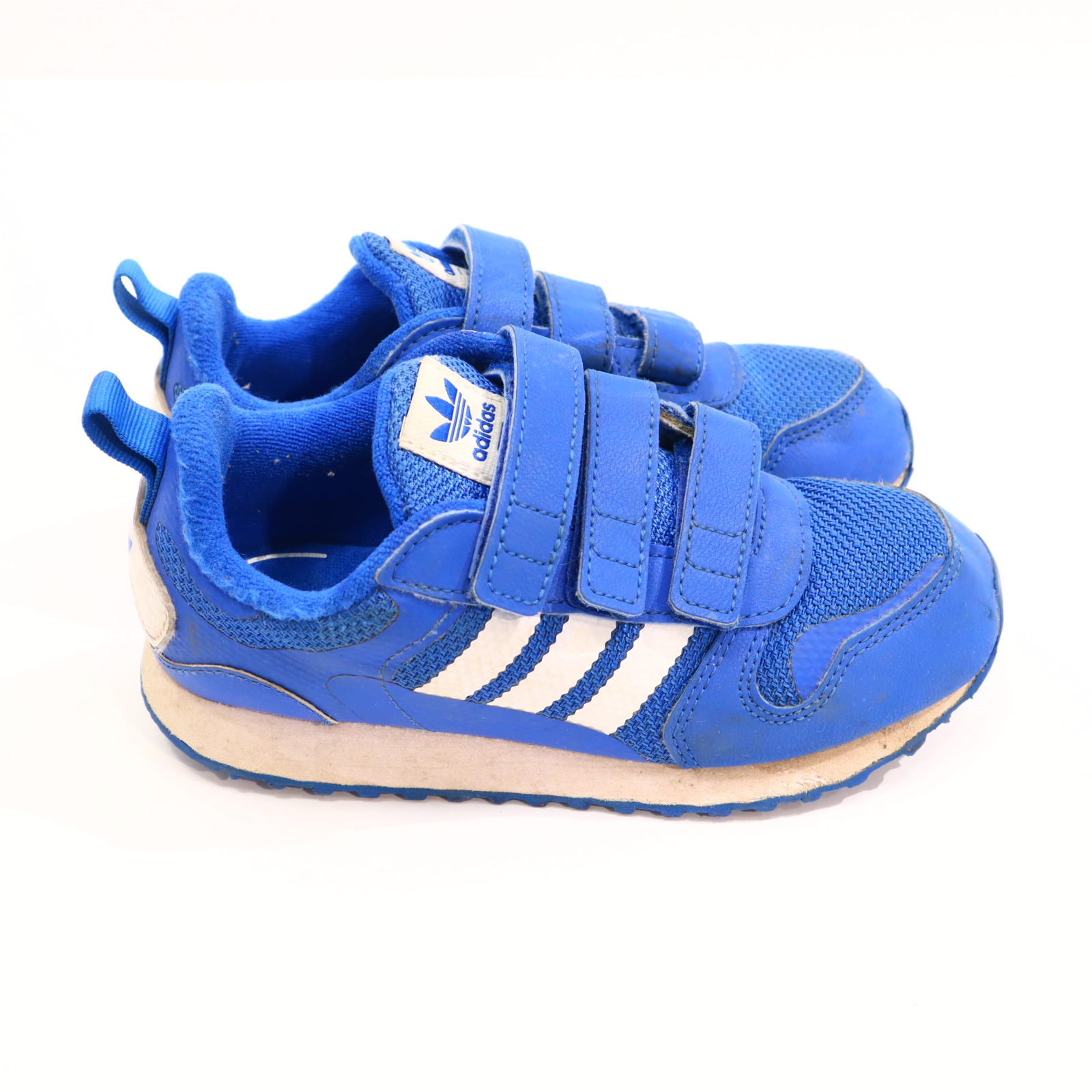 Halbschuhe Adidas Klett/Sneaker 31 blau Mesh leichte gleichmäßige Ablaufspuren