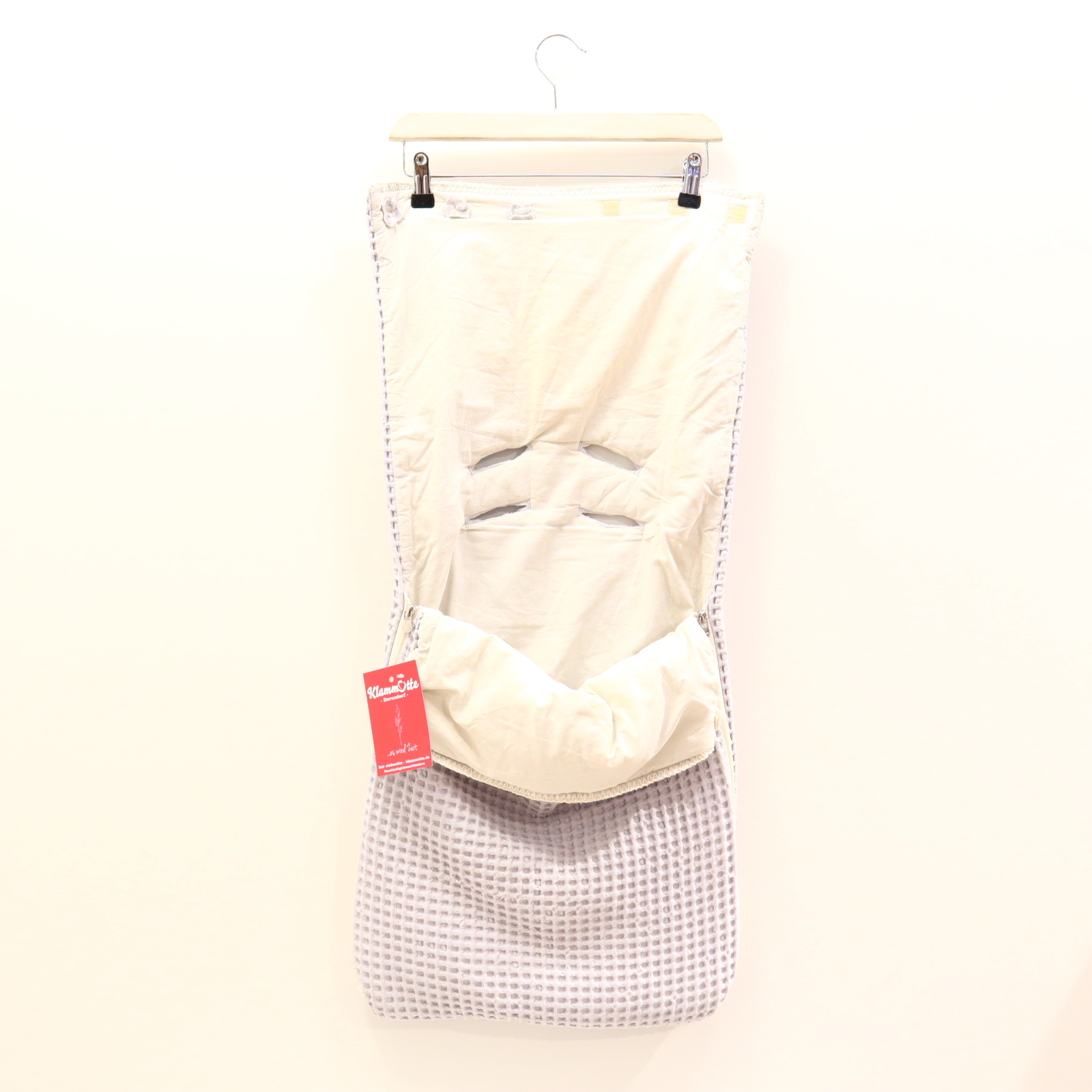 Fußsack Koeka grau Baumwolle/Waffelpikee Babyschale/Babywanne TOG 3.4