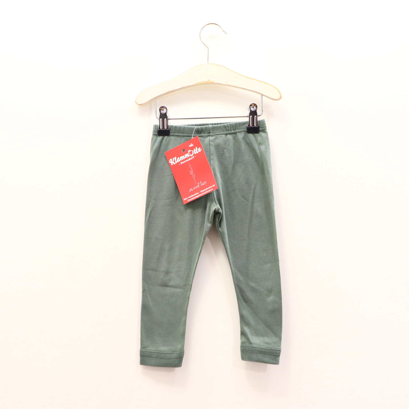 Hose PETIT BATEAU Jerseyhose/Legging 92 oliv Baumwolle/Jersey Gummibandzug