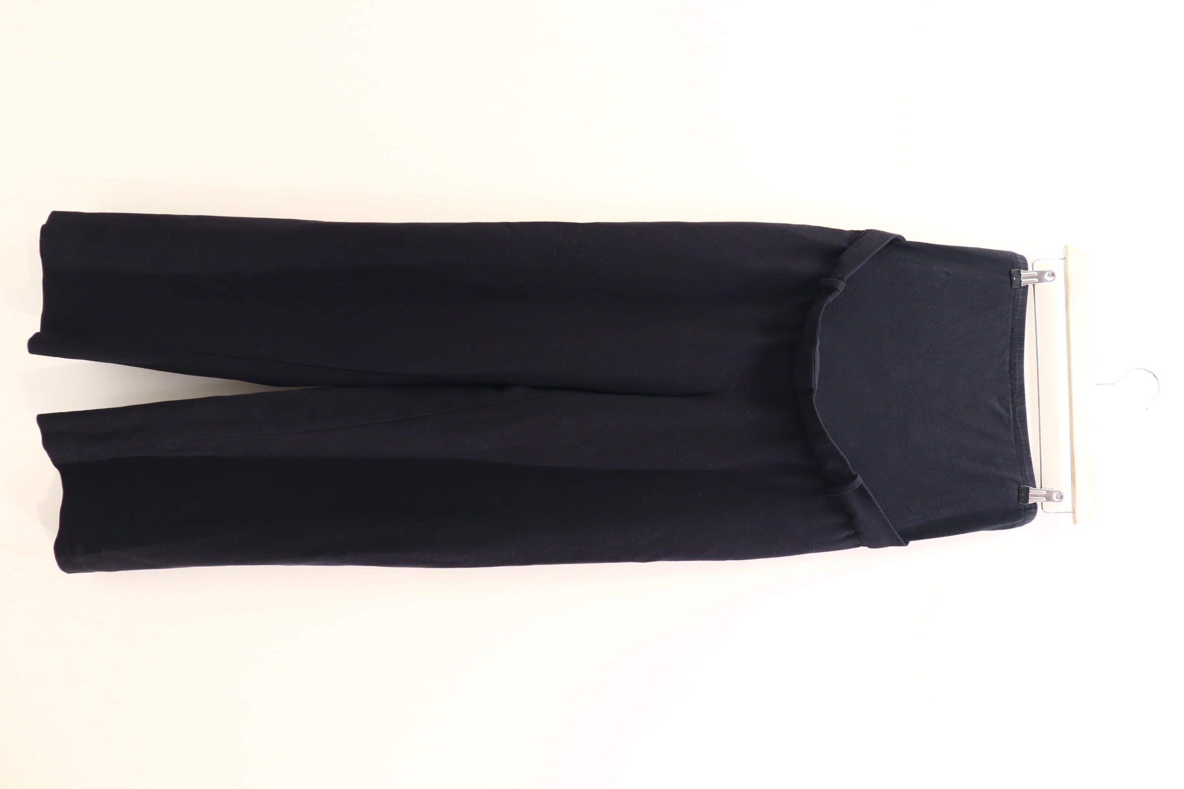 Hose H&M M/38/40 Stoffhose Wide Leg schwarz Elastan/Polyester/Viskose High rib/Gummibandzug