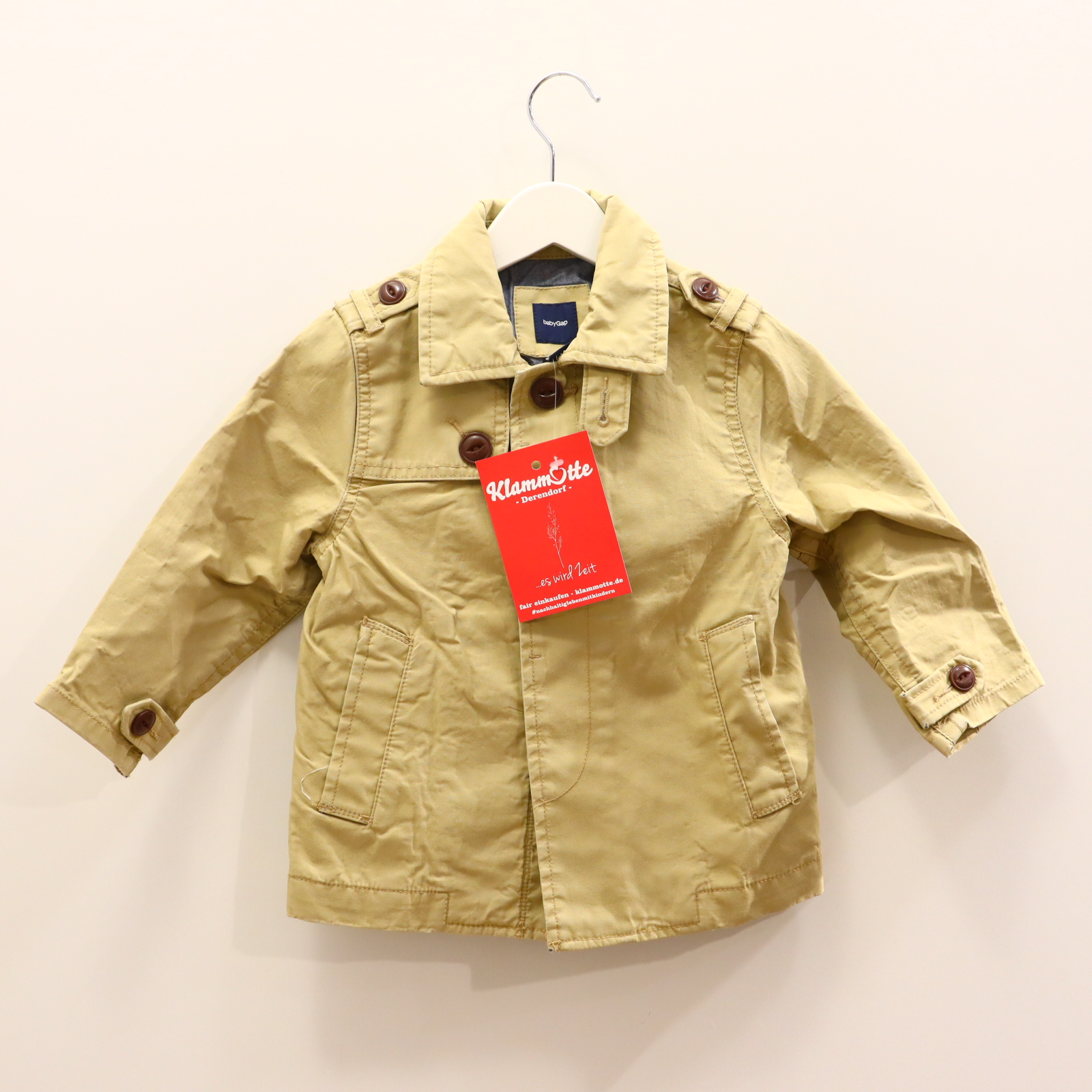 Jacke GAP 92 grün Parka/Trenchcoat Baumwolle Frühjahr/Sommer