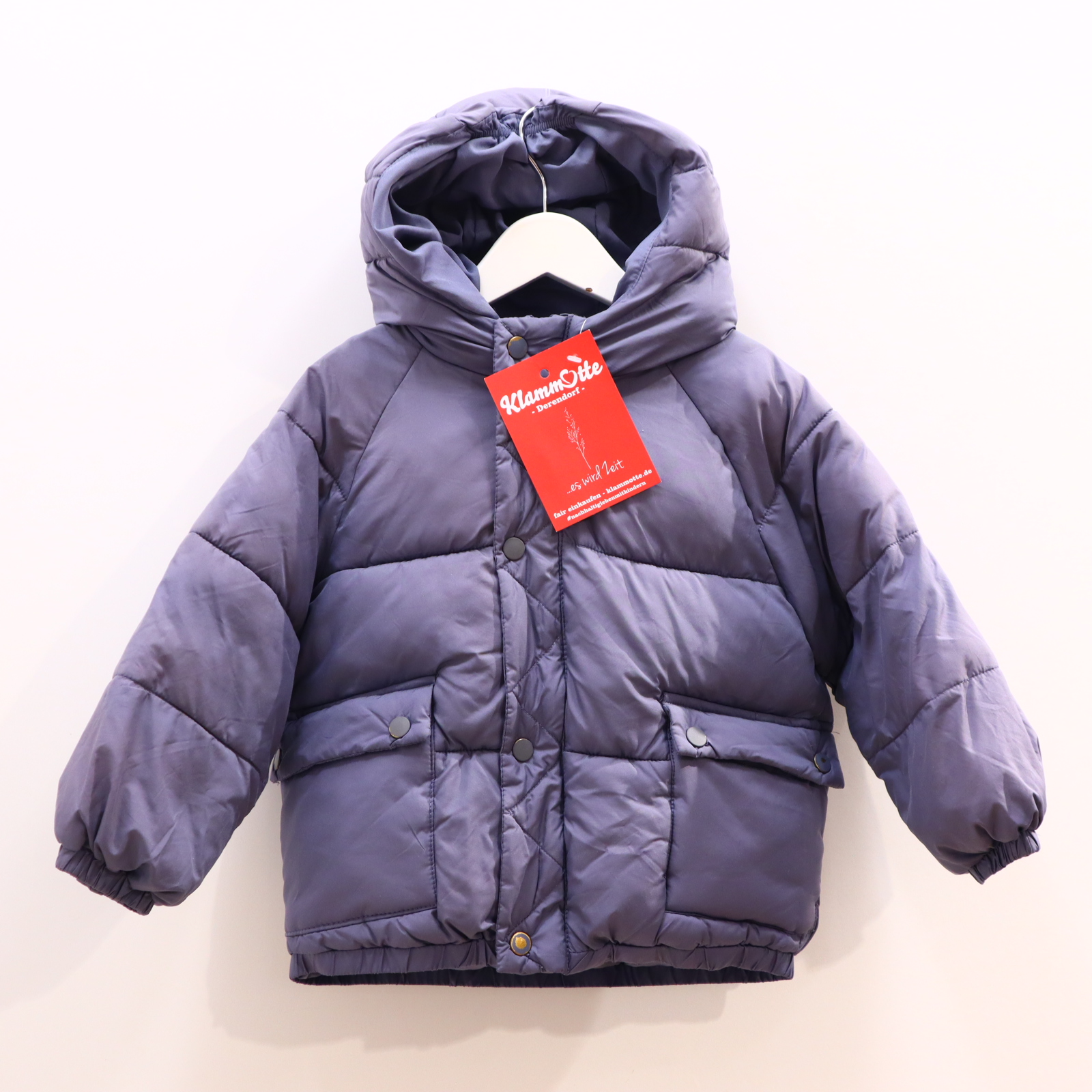 Jacke ZARA Steppjacke 98 blau/grau Herbst/Winter