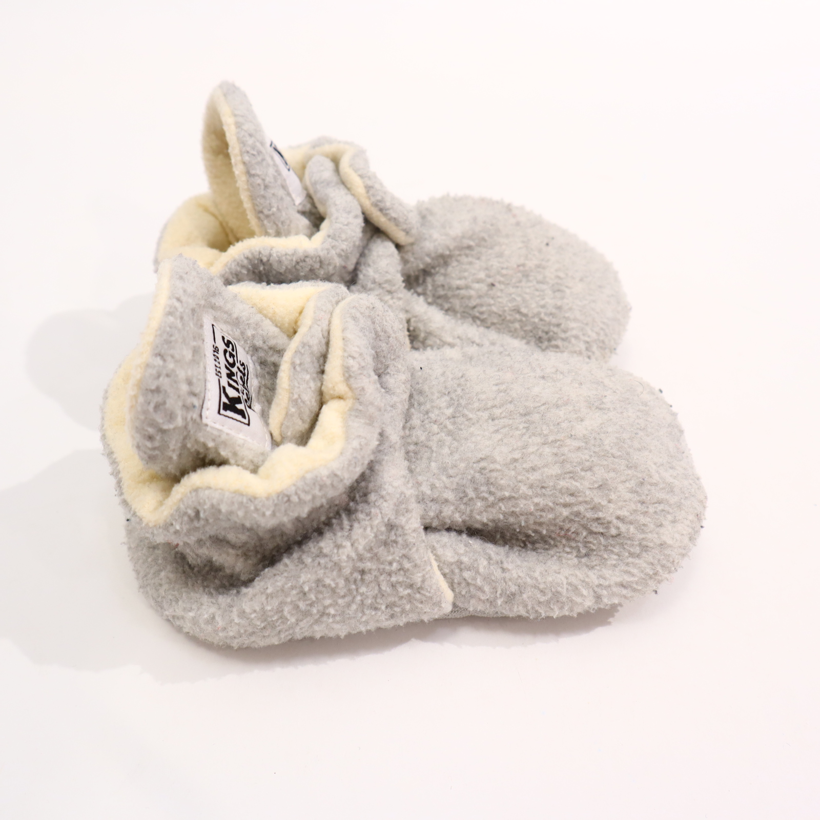 Babyschuhe/Stoffschuhe KINGS & Rebels 18 Mon. grau Fleece/Polyester Füßlinge/Booties