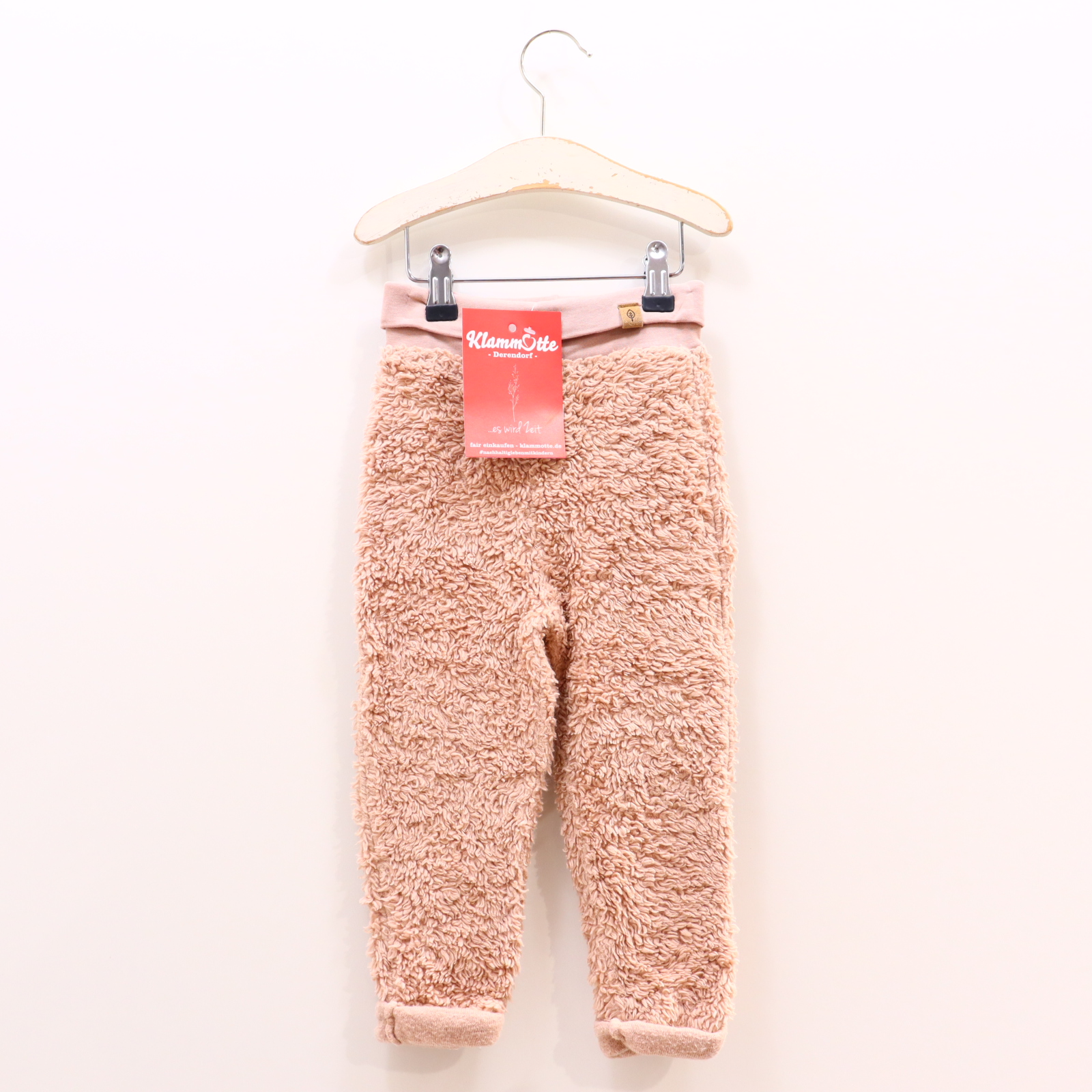 Hosen & Strampler PURE PURE 80 rosa Jogger Bio-Baumwolle/Fleece/Teddy Komfortbund