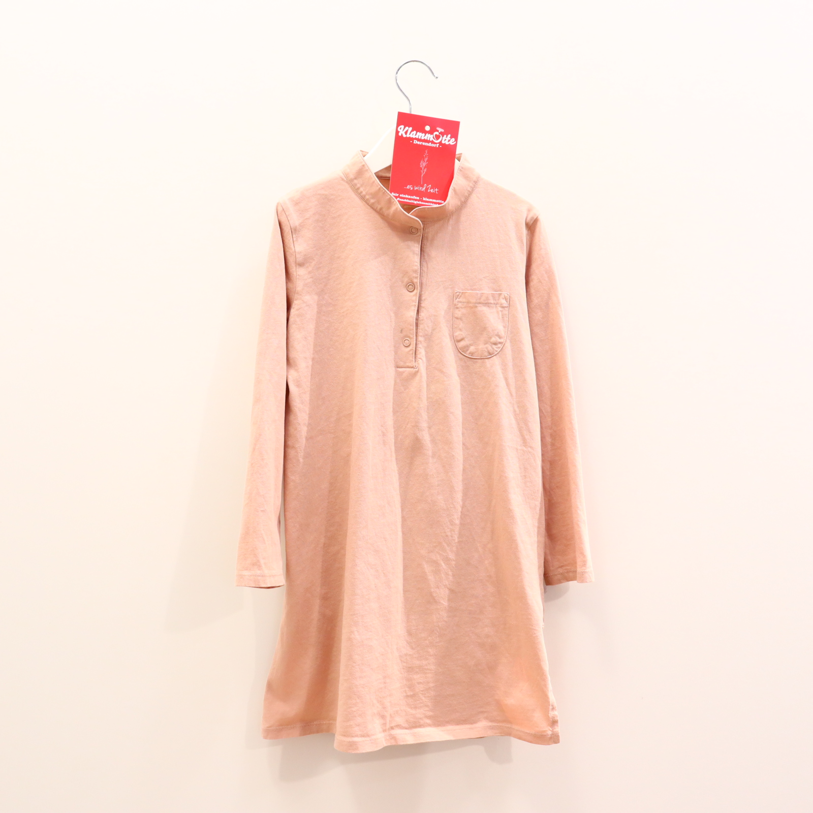 Kleider & Röcke GRAY LABEL Jerseykleid 122/128 rosa Bio-Baumwolle Druckknopf/Knopfleiste