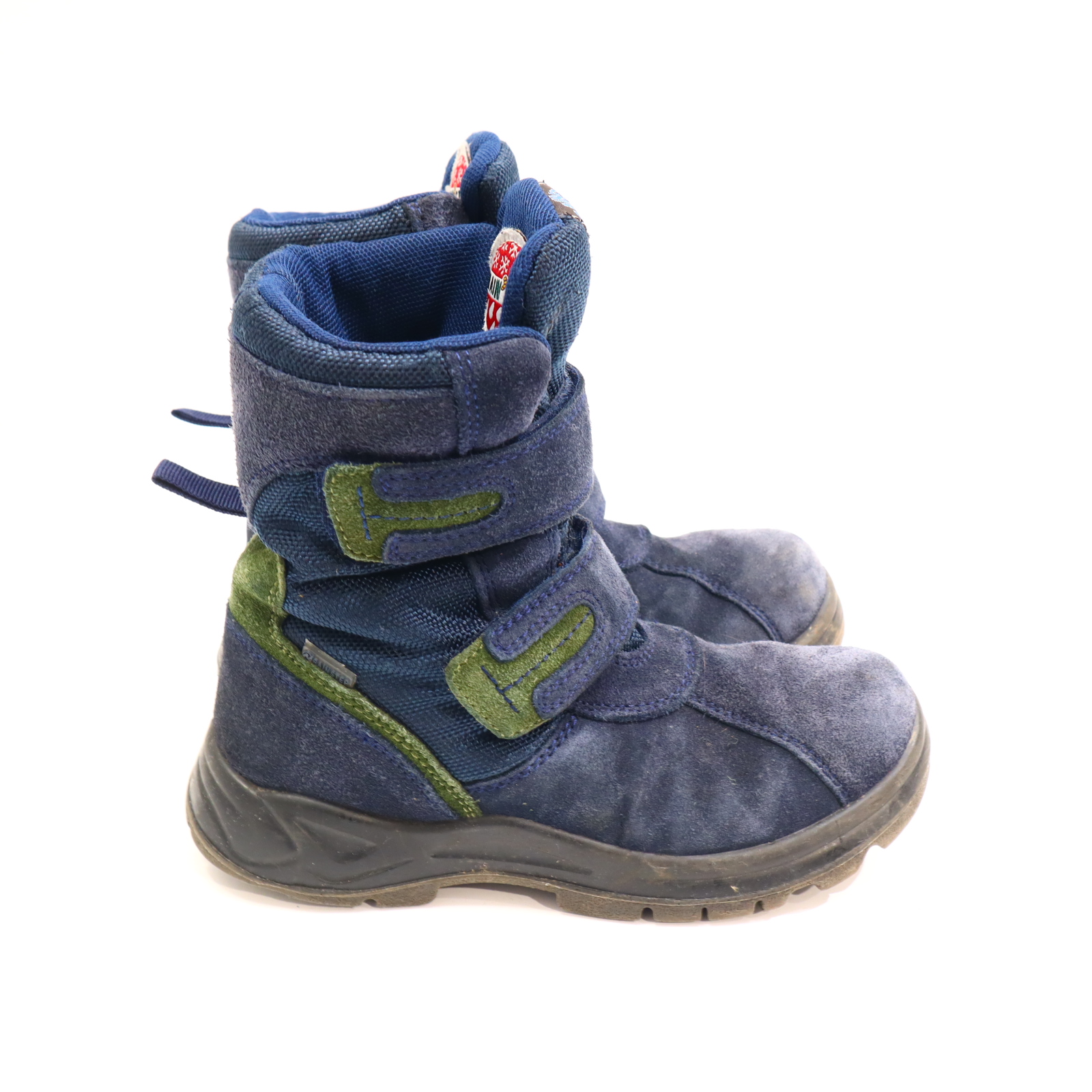Halbschuhe Naturino Boots/Klett 33 blau/grün RAIN STEP/Wildleder Schurwolle Herbst/Winter leichte gleichmäßige Ablaufspuren