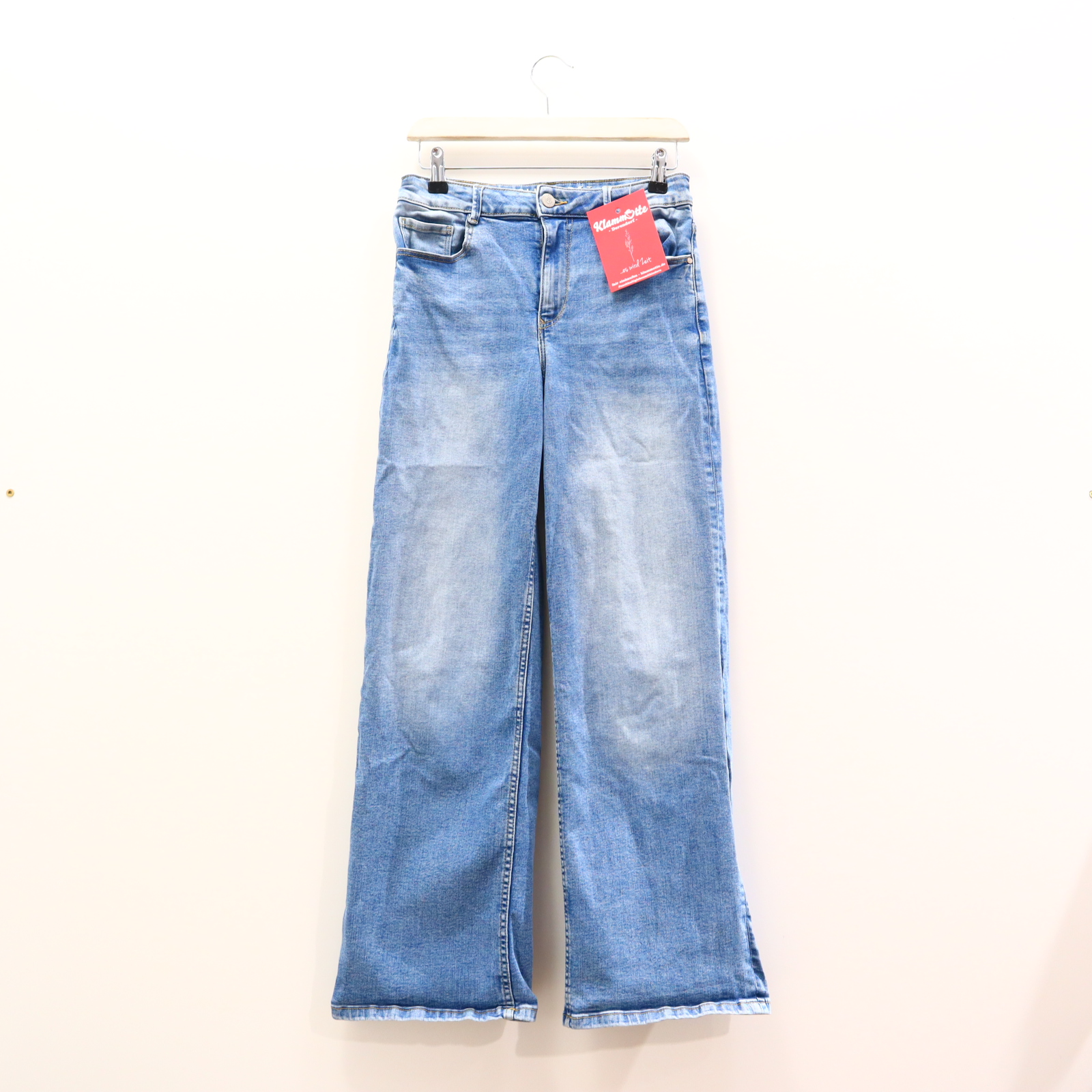 Hose BLUE RIDGE Jeans 164 blau Denim Knopf/Reißverschluß/verstellb. Bund Wide Leg