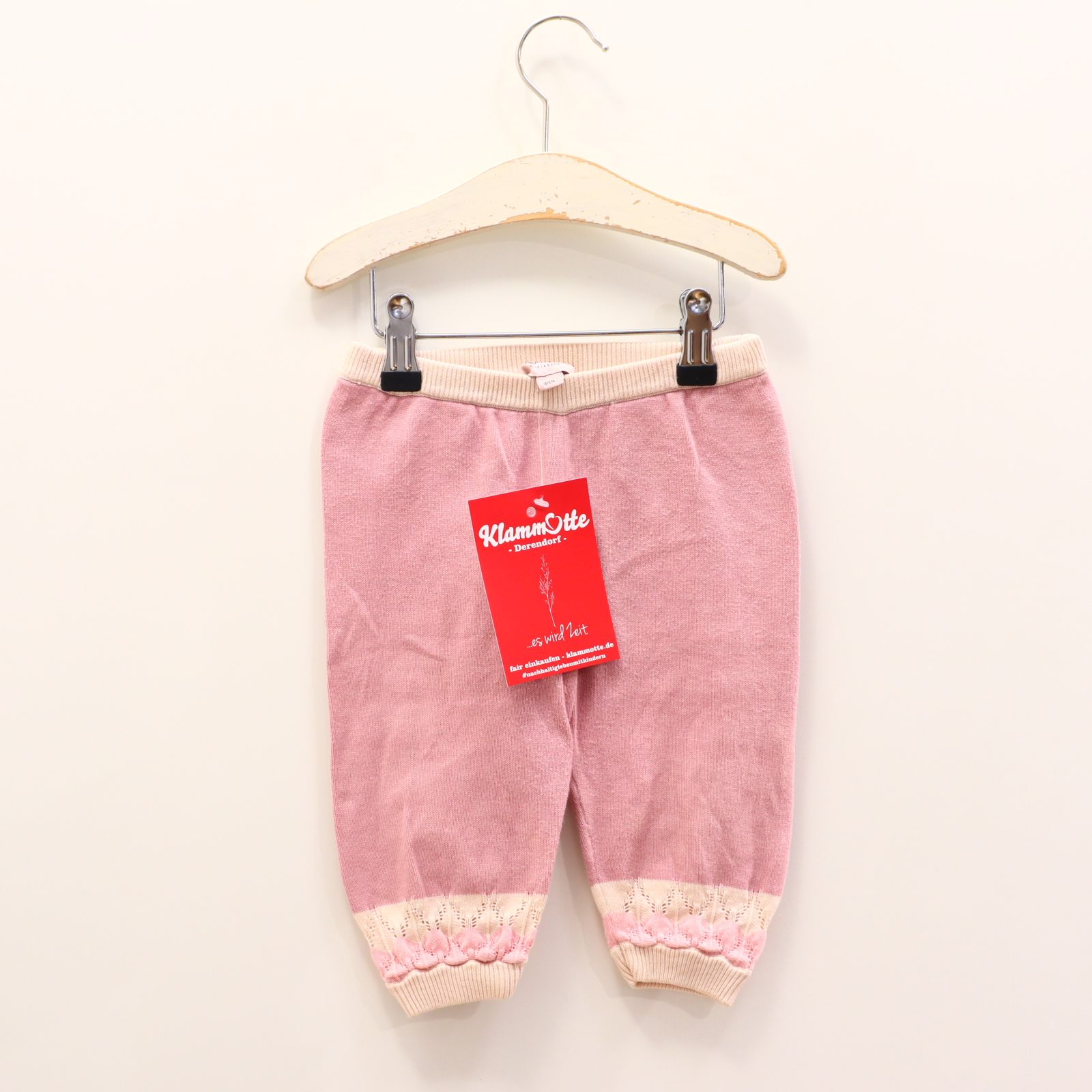 Hosen & Strampler NOA NOA miniature 68 creme/rosa Strickhose Baumwolle