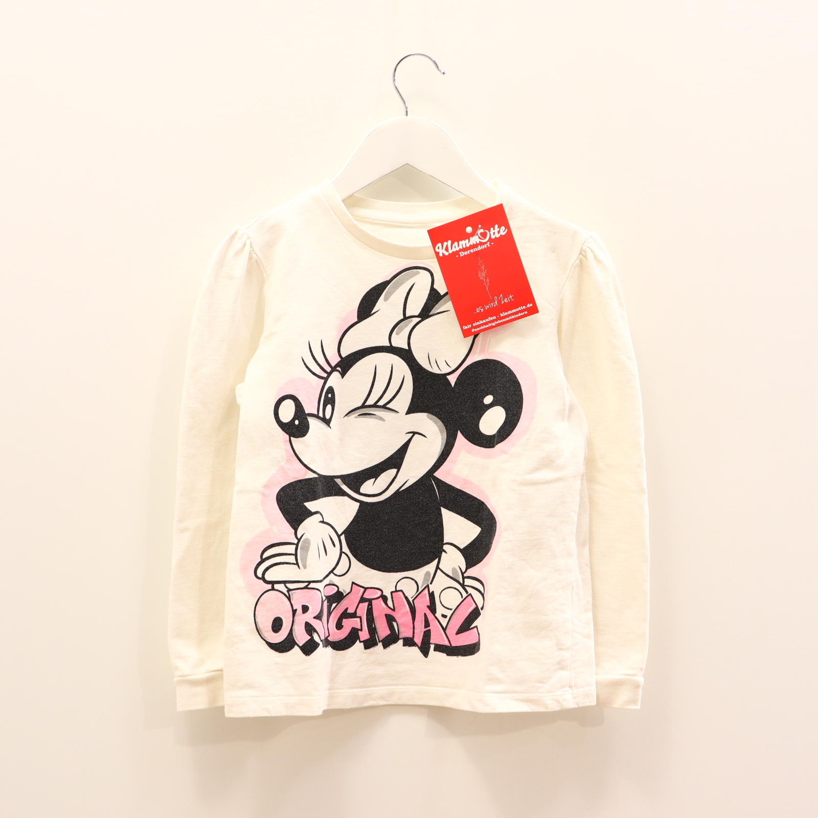 Oberteil Original Marines 122/128 weinrot Print Sweatshirt Minnie Mouse