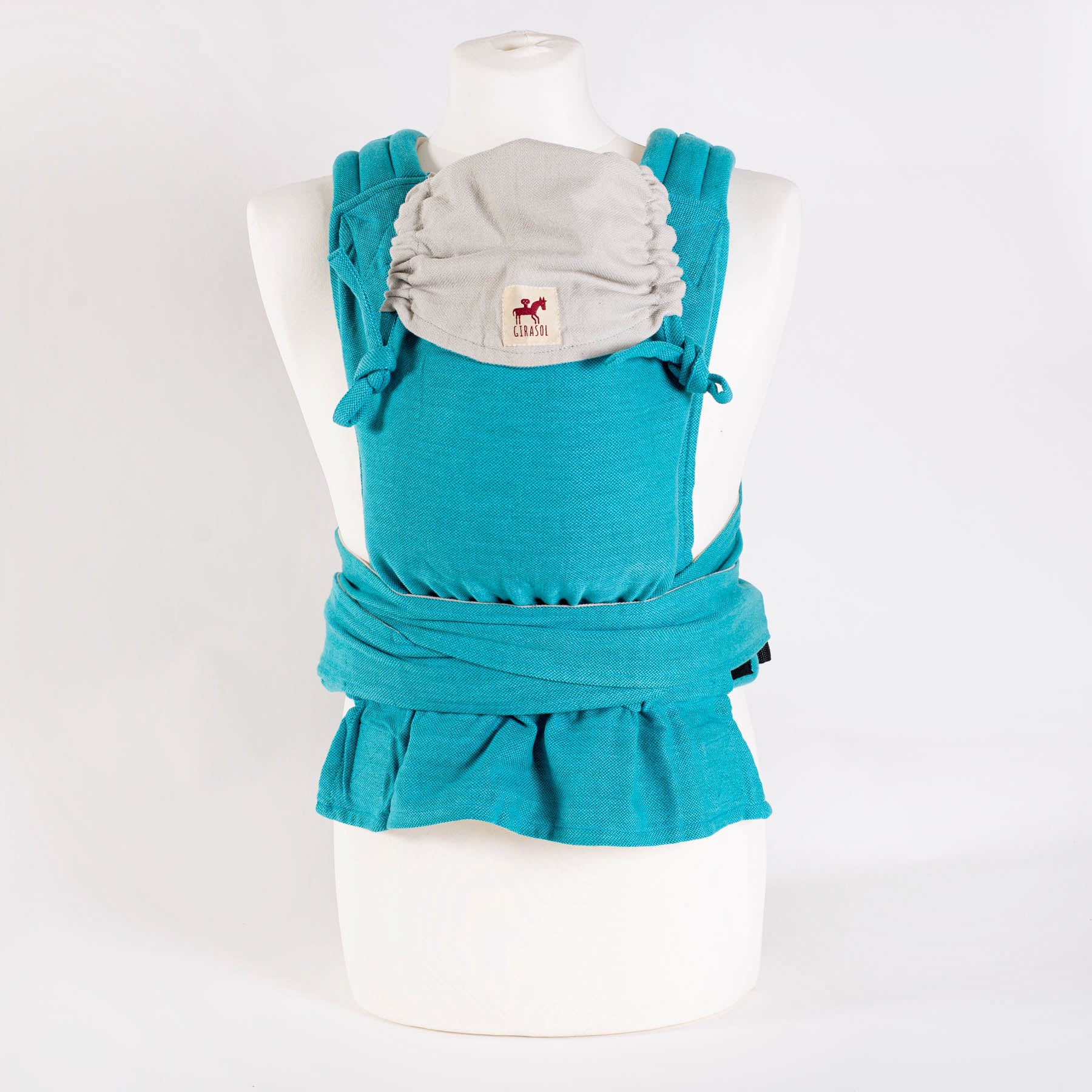 Tragehilfe GIRASOL MySol Half-Buckle creme/türkis Baumwolle