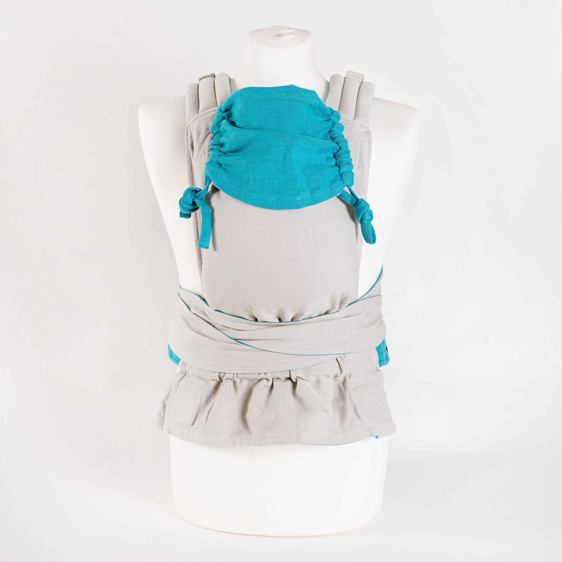 Tragehilfe GIRASOL MySol Half-Buckle creme/türkis Baumwolle
