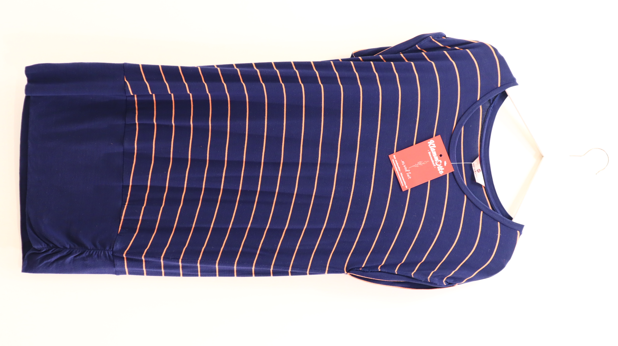 Kleider & Röcke bellybutton Jerseykleid/Tunika L/42/44 apricot/blau Streifen Elasthan/Viskose