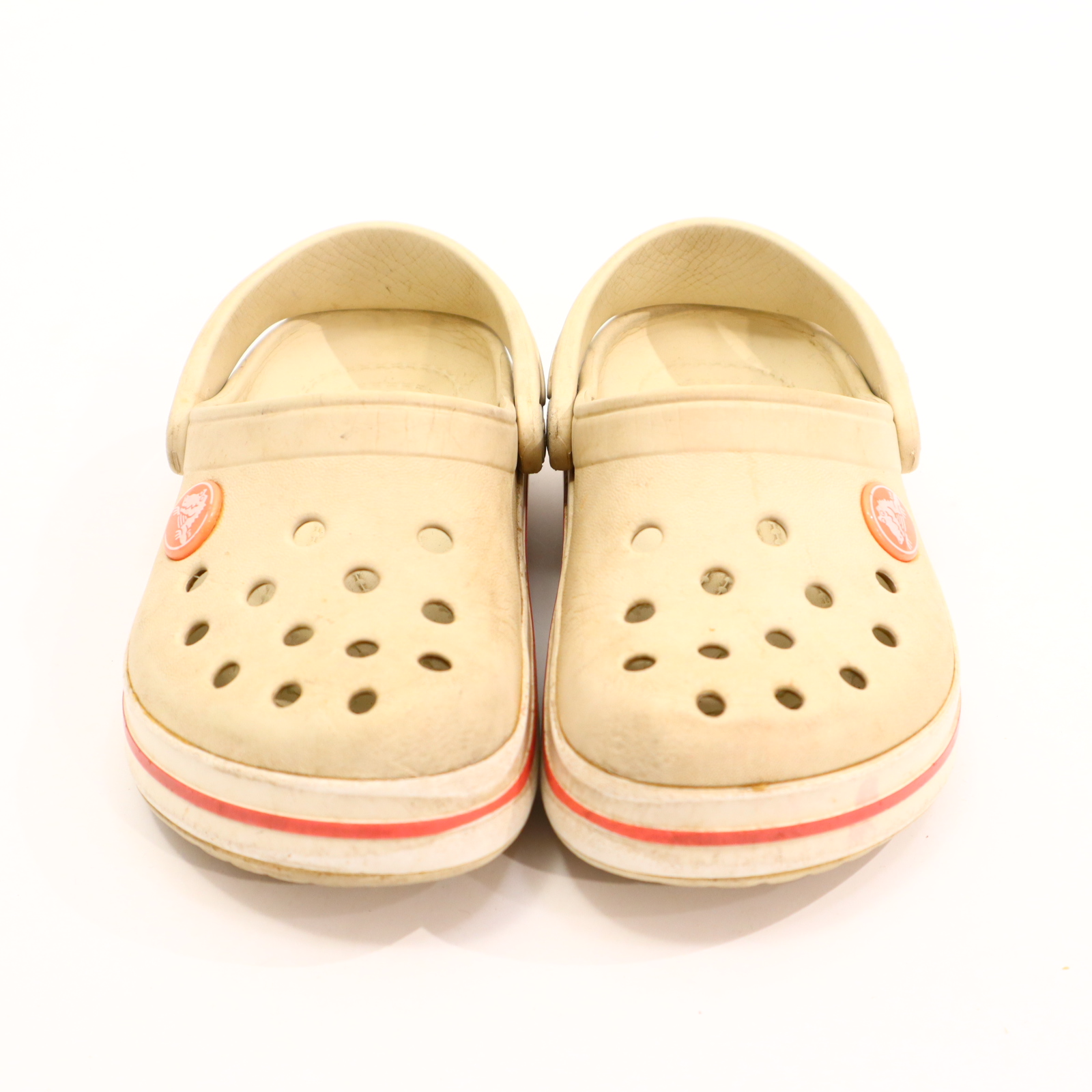 Hausschuhe/Wasserschuhe crocs 24/25 grau Cloks leichte gleichmäßige Ablaufspuren