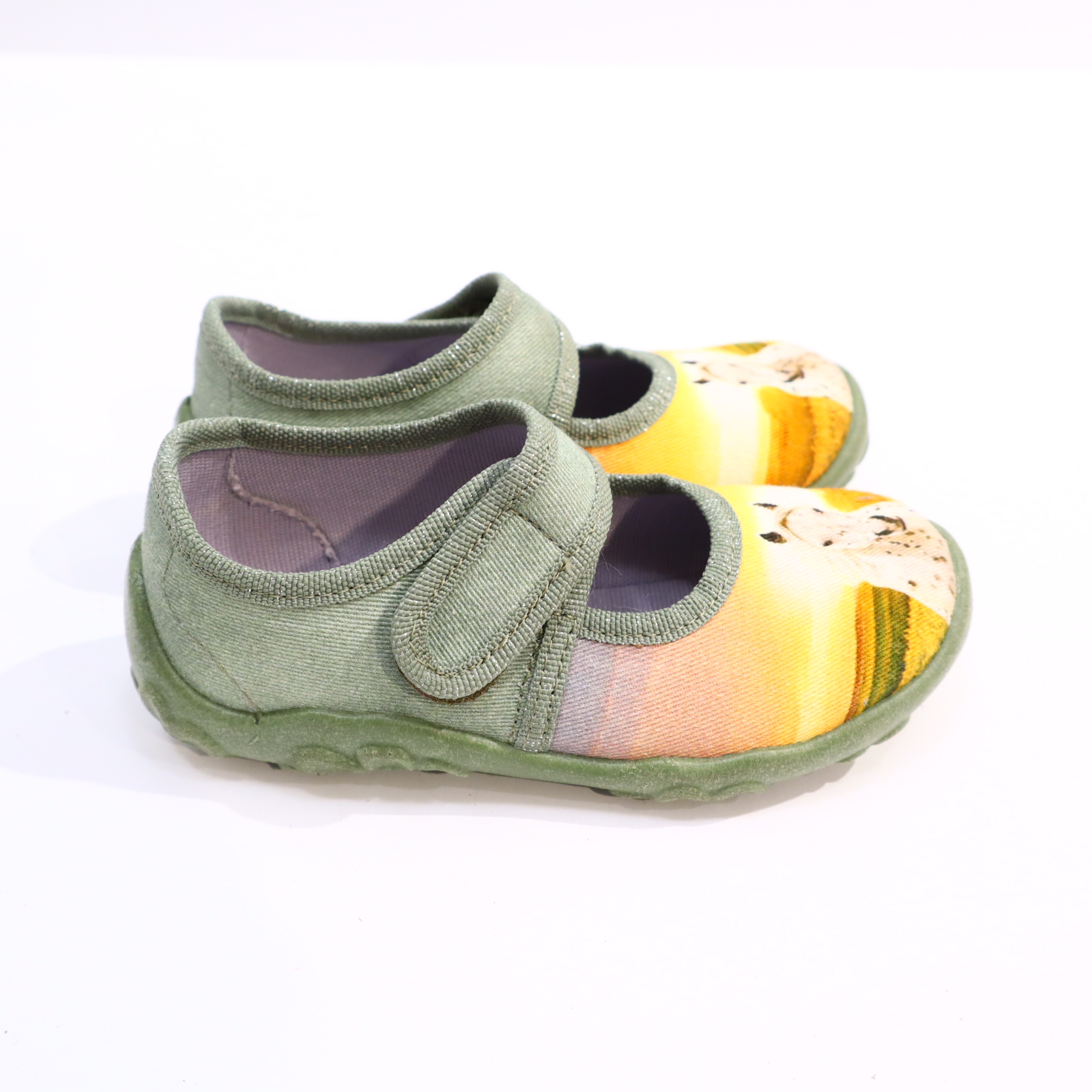 Hausschuhe/Wasserschuhe SuperFit 24 bunt/oliv Ballerina/Pantoffel