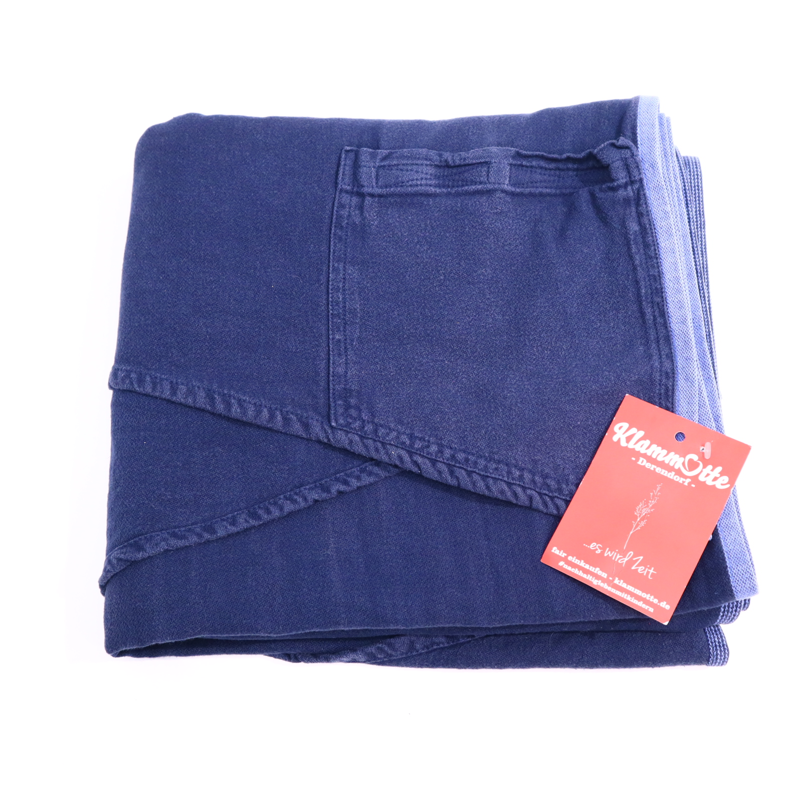 Tragehilfe Hoppediz Tragetuch blau Bio-Baumwolle/gewebt 470x70cm