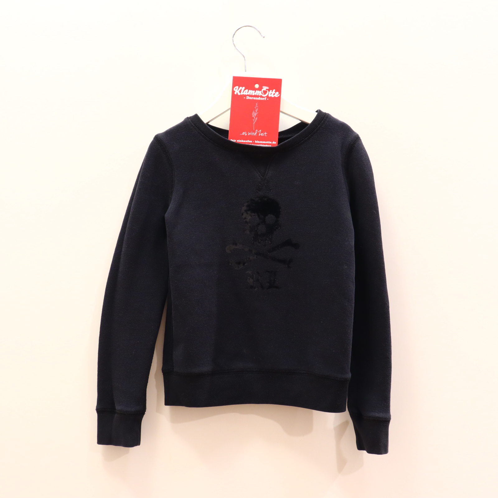 Oberteil RALPH LAUREN Gr. 116 Sweatshirt schwarz Baumwolle/Polyester Logo/Print