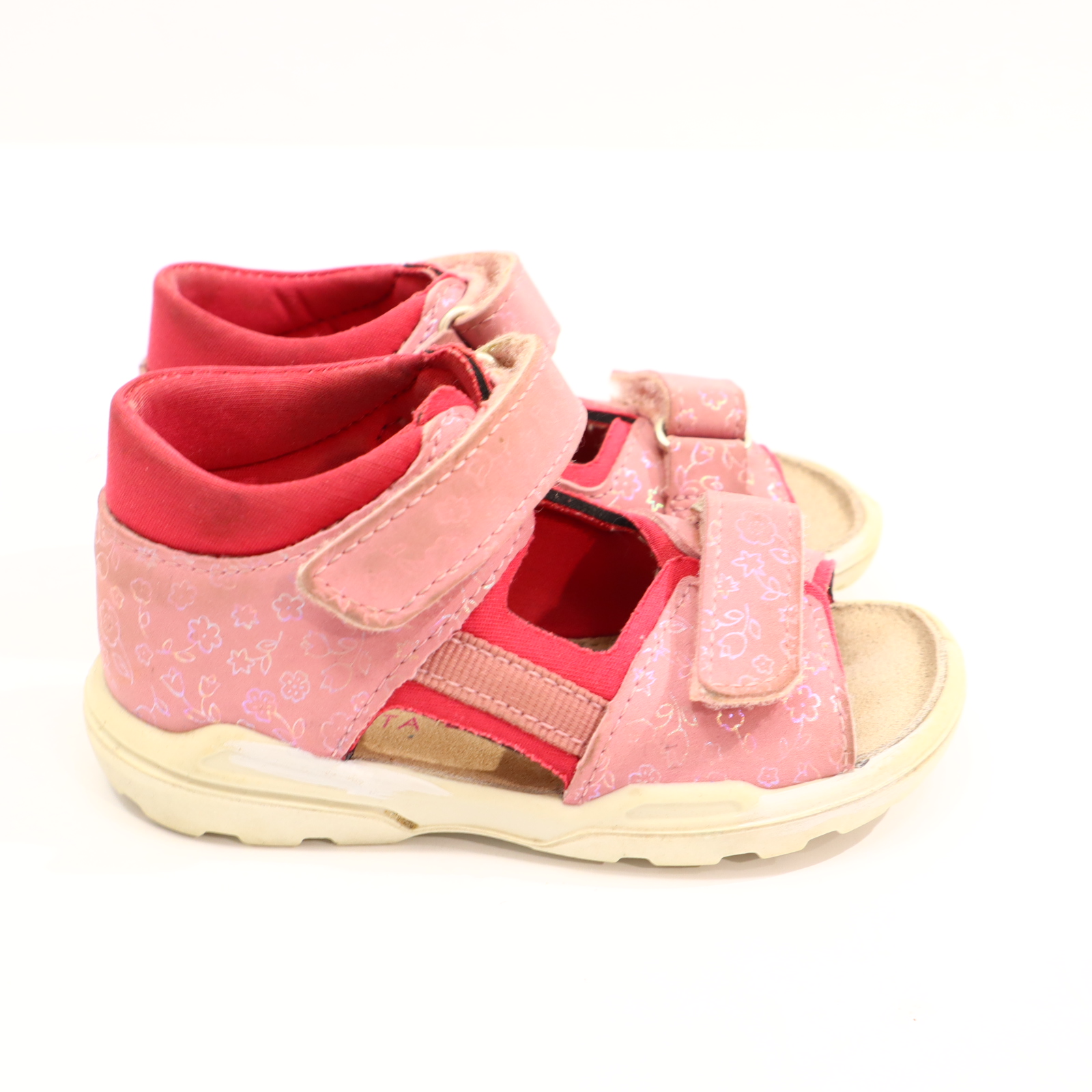 Sandalen PEPINO 22 rosa leichte gleichmäßige Ablaufspuren