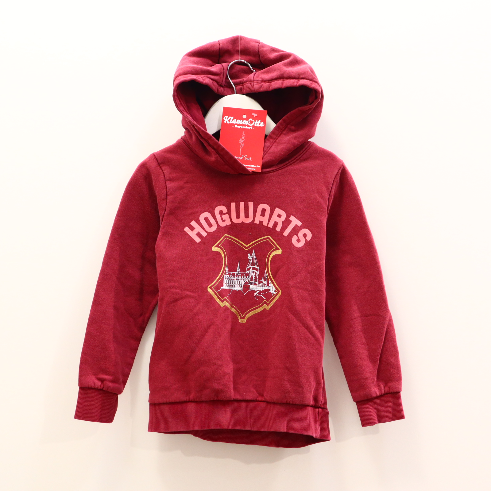 Oberteil 128 bordeaux Print Kapuzenpullover Baumwolle/Polyester Harry Potter