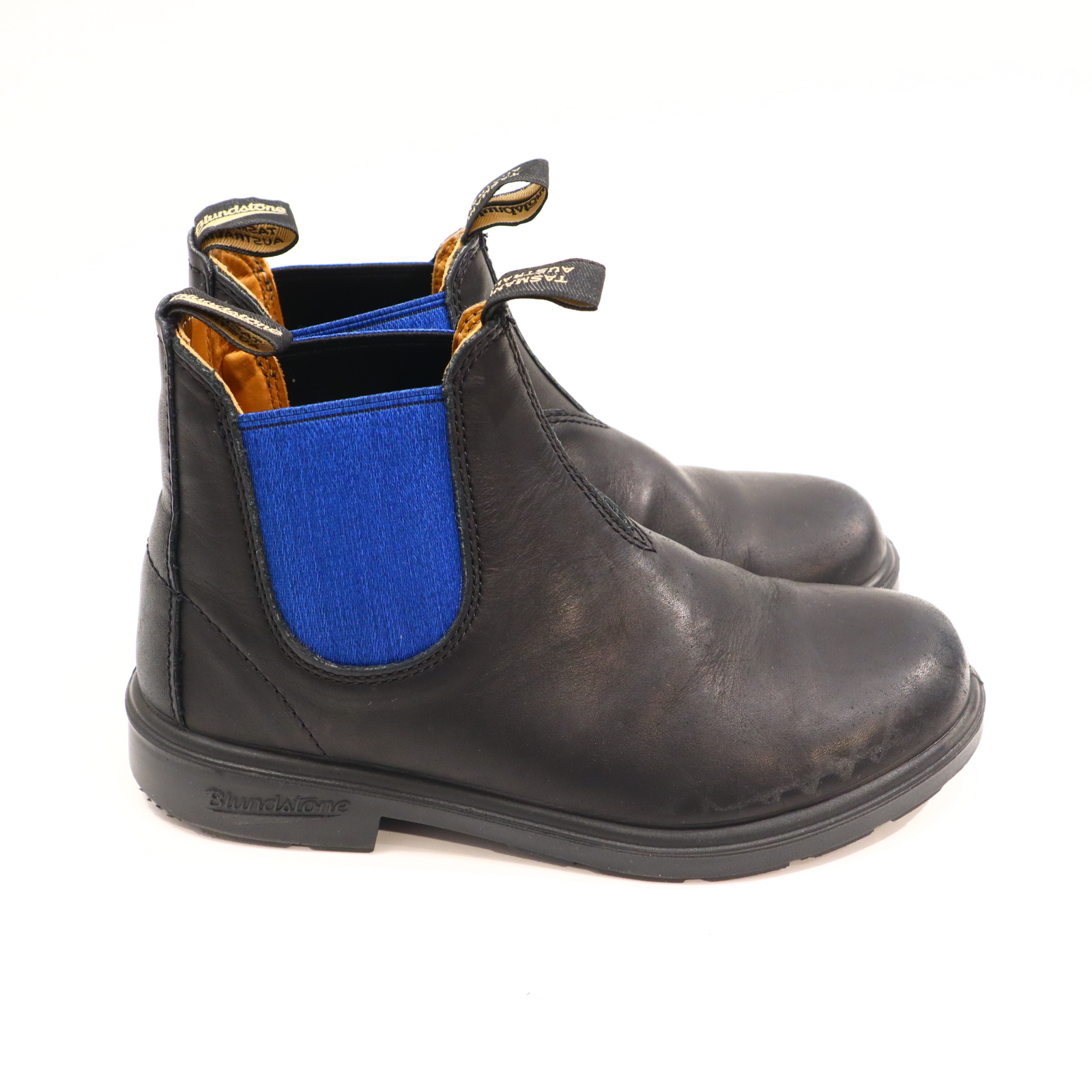 Halbschuhe Blundstone Chelseaboots 36 blau/schwarz Leder ganz leichte Ablaufspuren