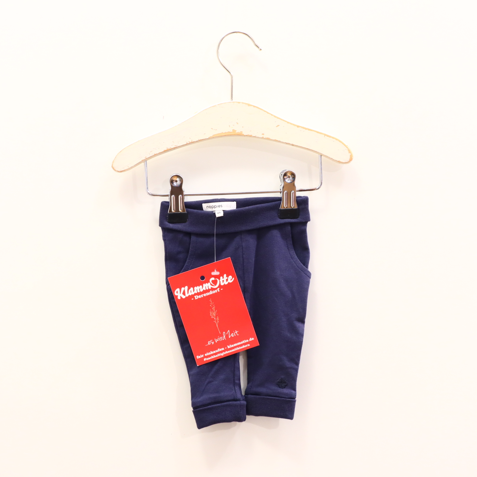 Hosen & Strampler noppies 44 blau Logo/Stickerei Jerseyhose Bio-Baumwolle/Elasthan Komfortbund NEU!