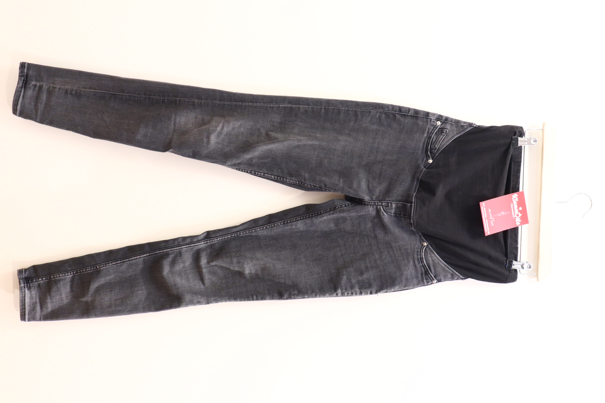Hose H&M S/36 Jeans Skinny anthrazit denim High rib
