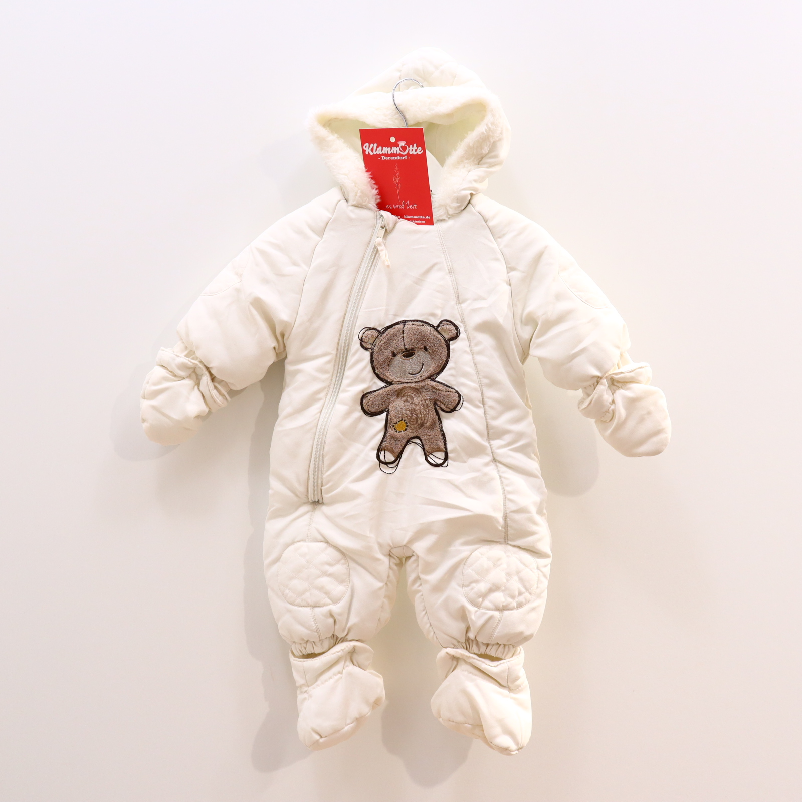 Schneeanzüge & mehr Bruin 62 Schneeanzug creme Applikation mit abnehmb. Handschuhen + Füßlingen